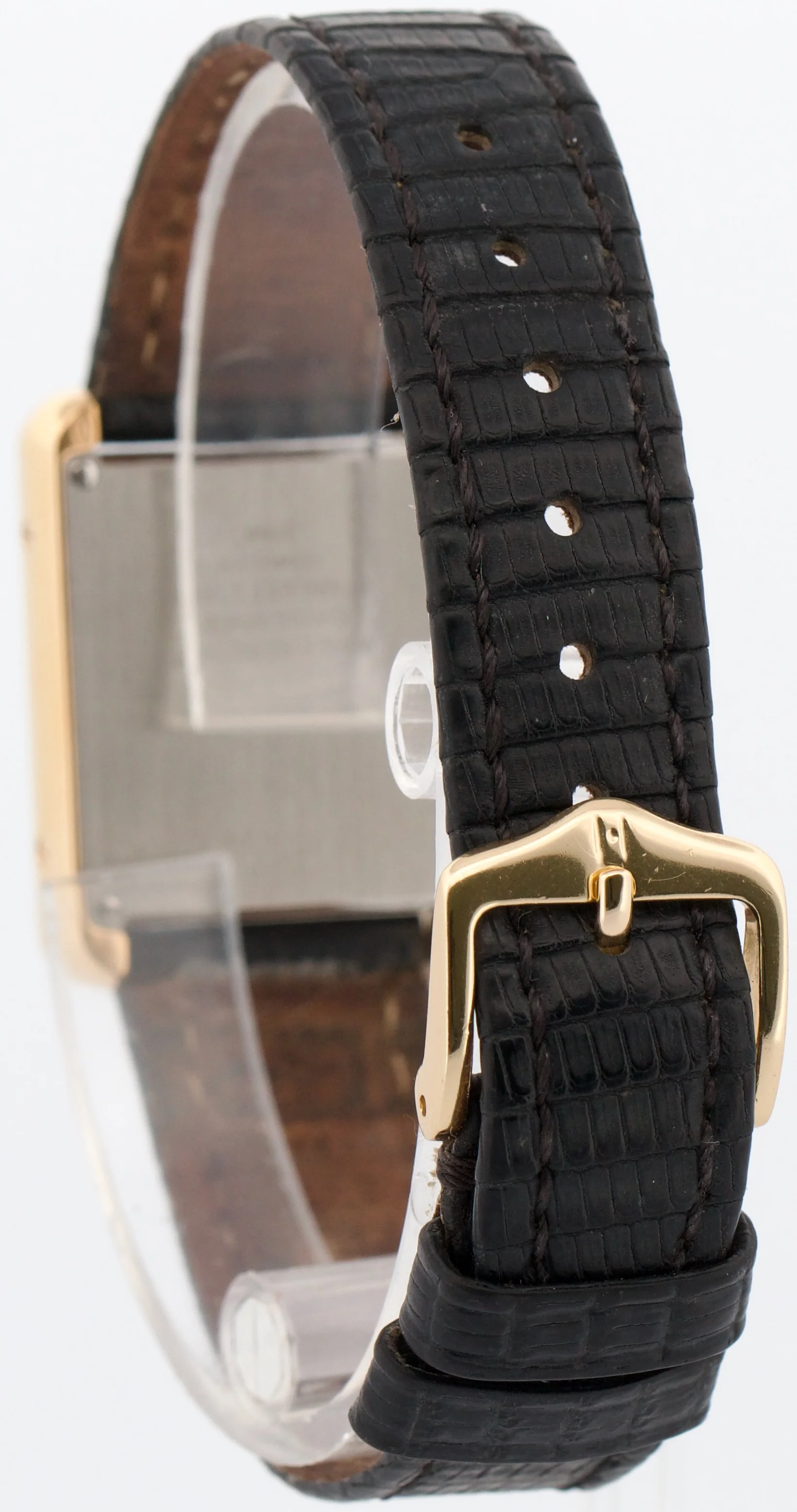 Cartier Lady Tank Solo 18K Yellow Gold WHITE Quartz 31mm x 24mm 3168 W5200002 - Image 5