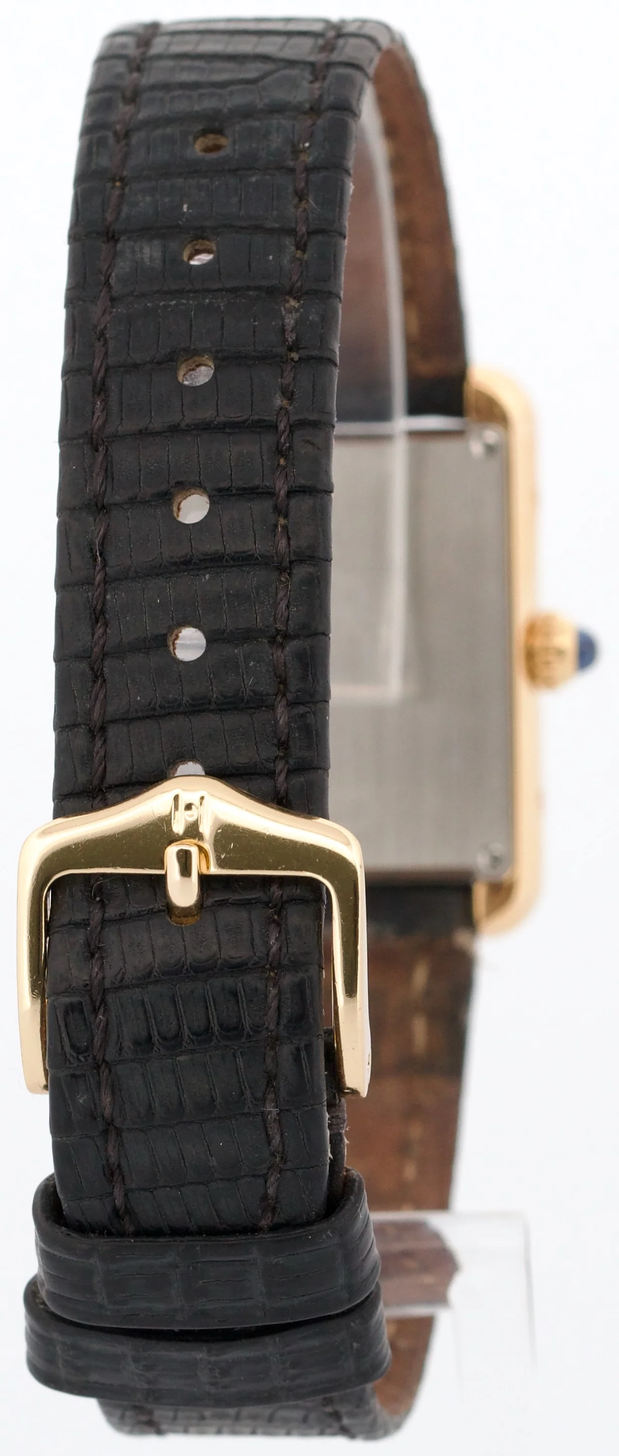 Cartier Lady Tank Solo 18K Yellow Gold WHITE Quartz 31mm x 24mm 3168 W5200002 - Image 6