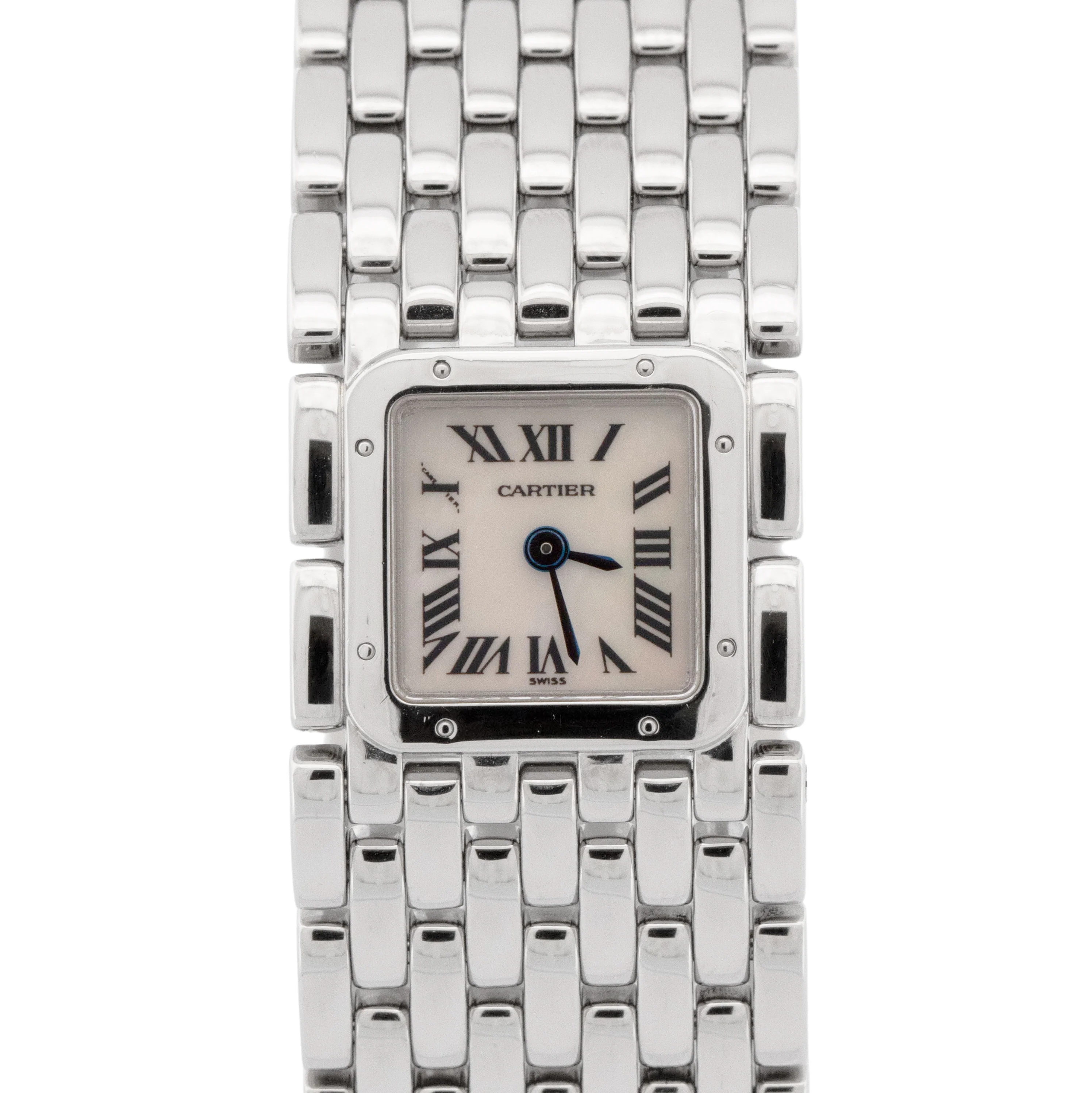 Cartier Panthere Ruban MOTHER OF PEARL Steel Quartz 21mm W61001T9 / 2420 Watch