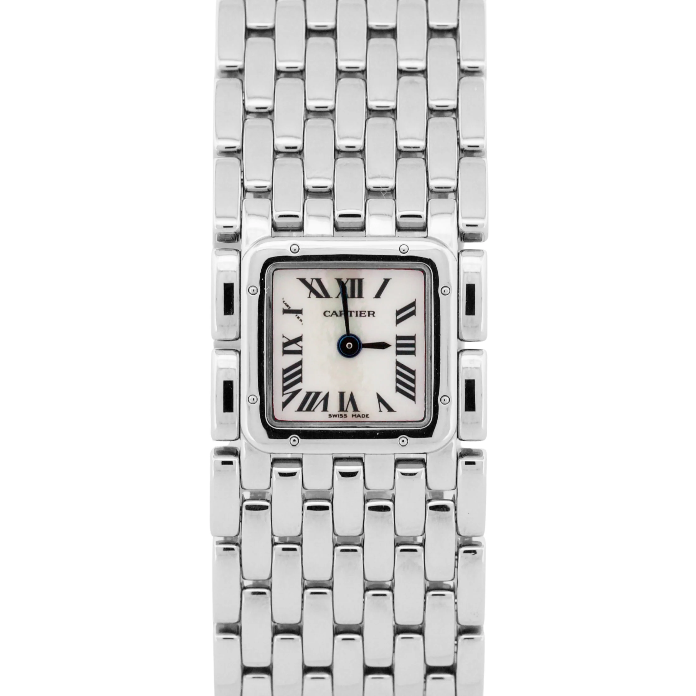 Cartier Panthere Ruban MOTHER OF PEARL Steel Quartz 21mm W61001T9 / 2420 Watch