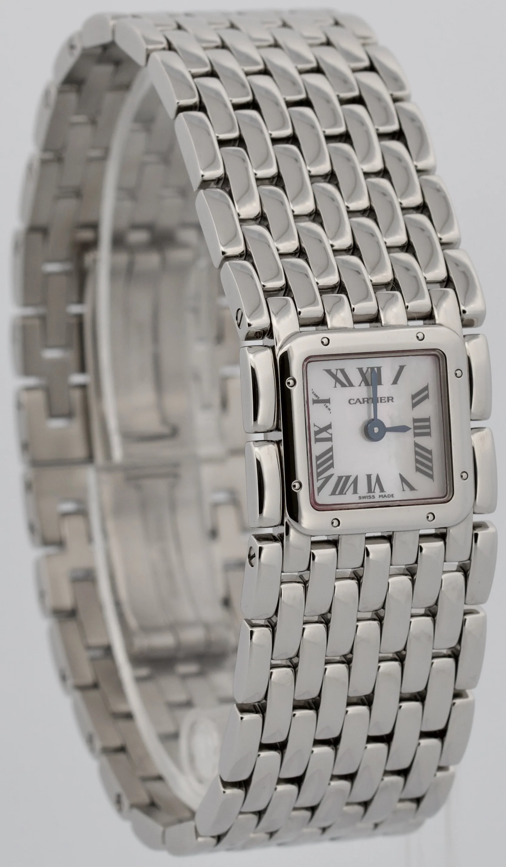 Cartier Panthere Ruban MOTHER OF PEARL Steel Quartz 21mm W61001T9 / 2420 Watch - Image 4