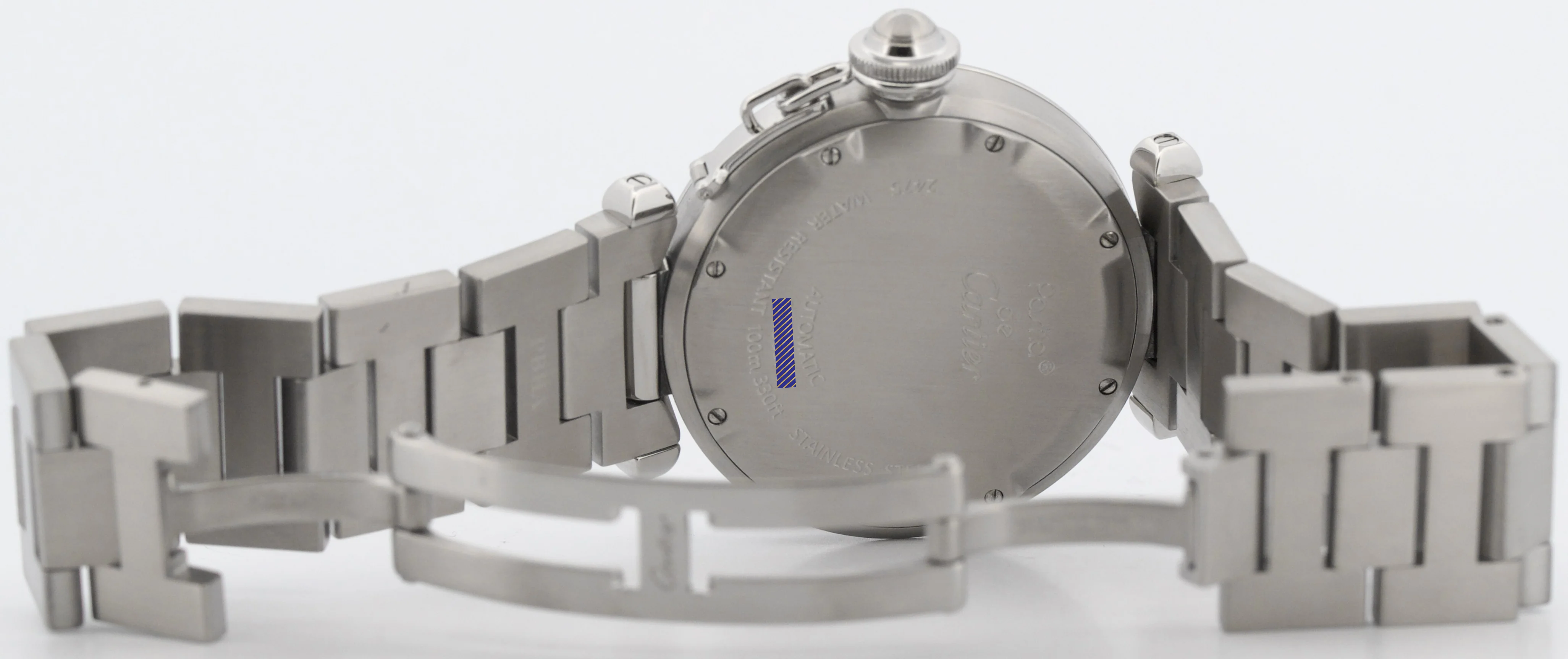 Cartier Pasha 35mm WHITE ARABIC Stainless Steel Automatic Watch 2475 / W31055M7 - Image 9