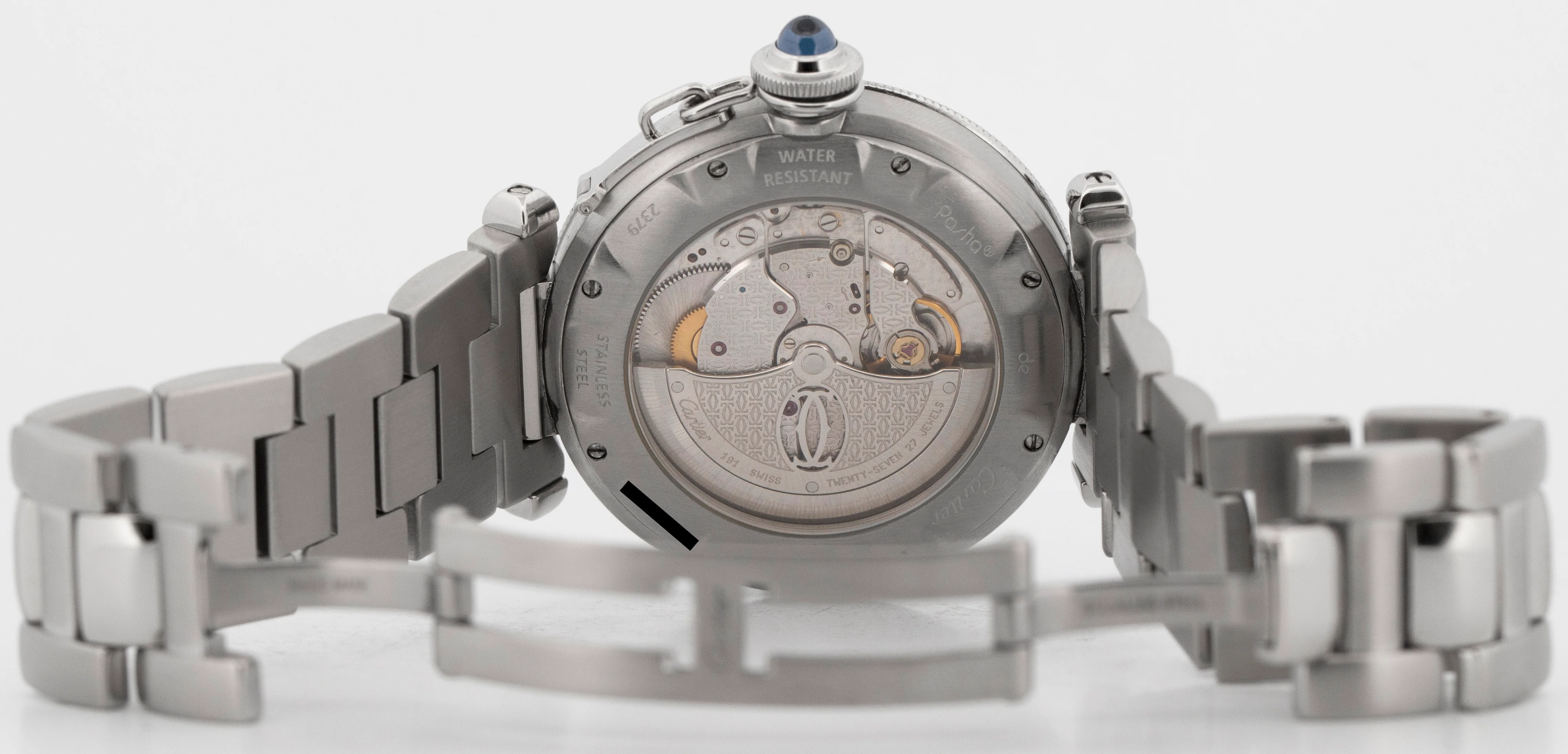 Cartier Pasha 38mm WHITE ARABIC Stainless Steel Automatic Watch 2379 / W31040H3 - Image 10