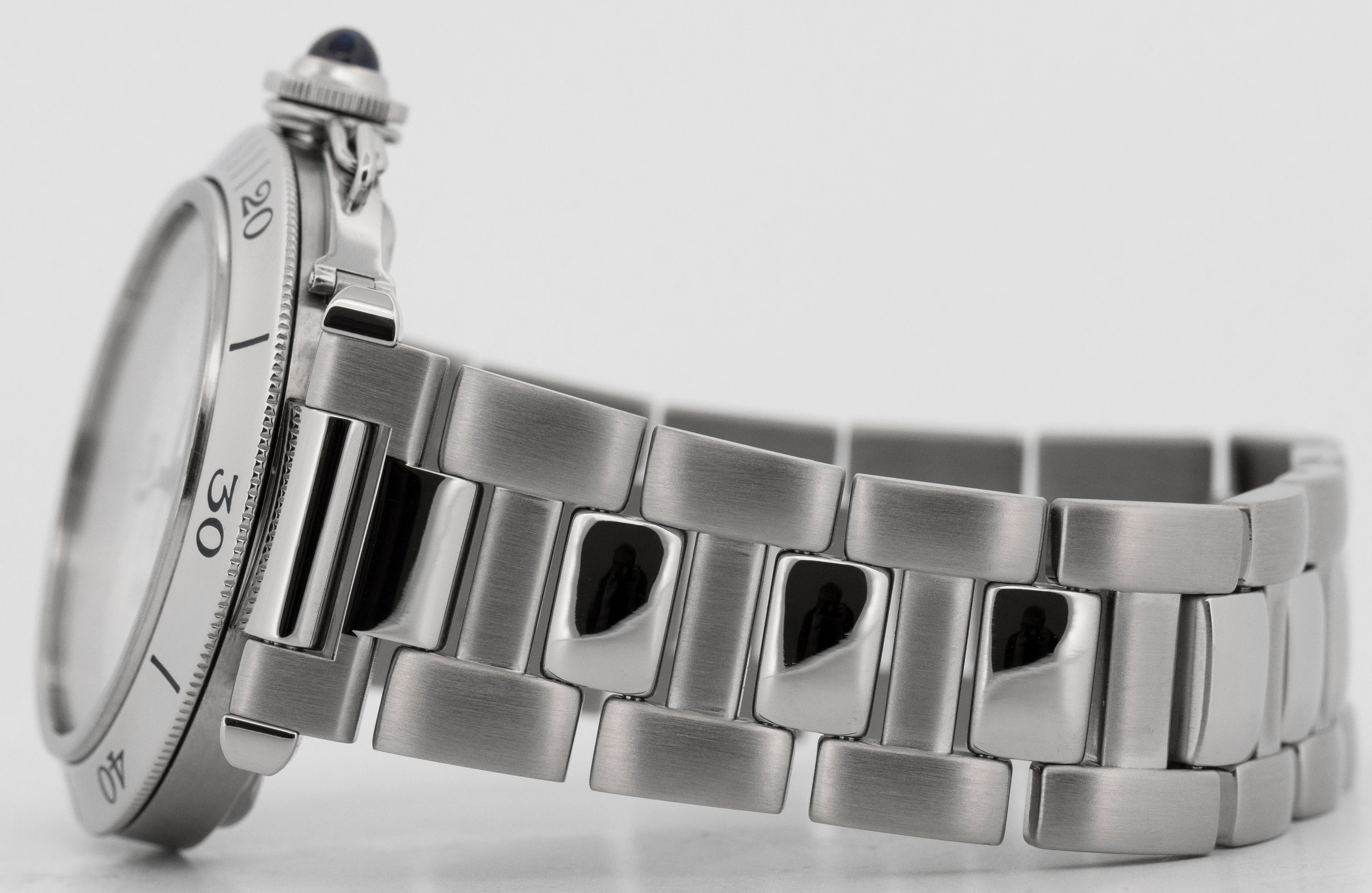 Cartier Pasha 38mm WHITE ARABIC Stainless Steel Automatic Watch 2379 / W31040H3 - Image 8