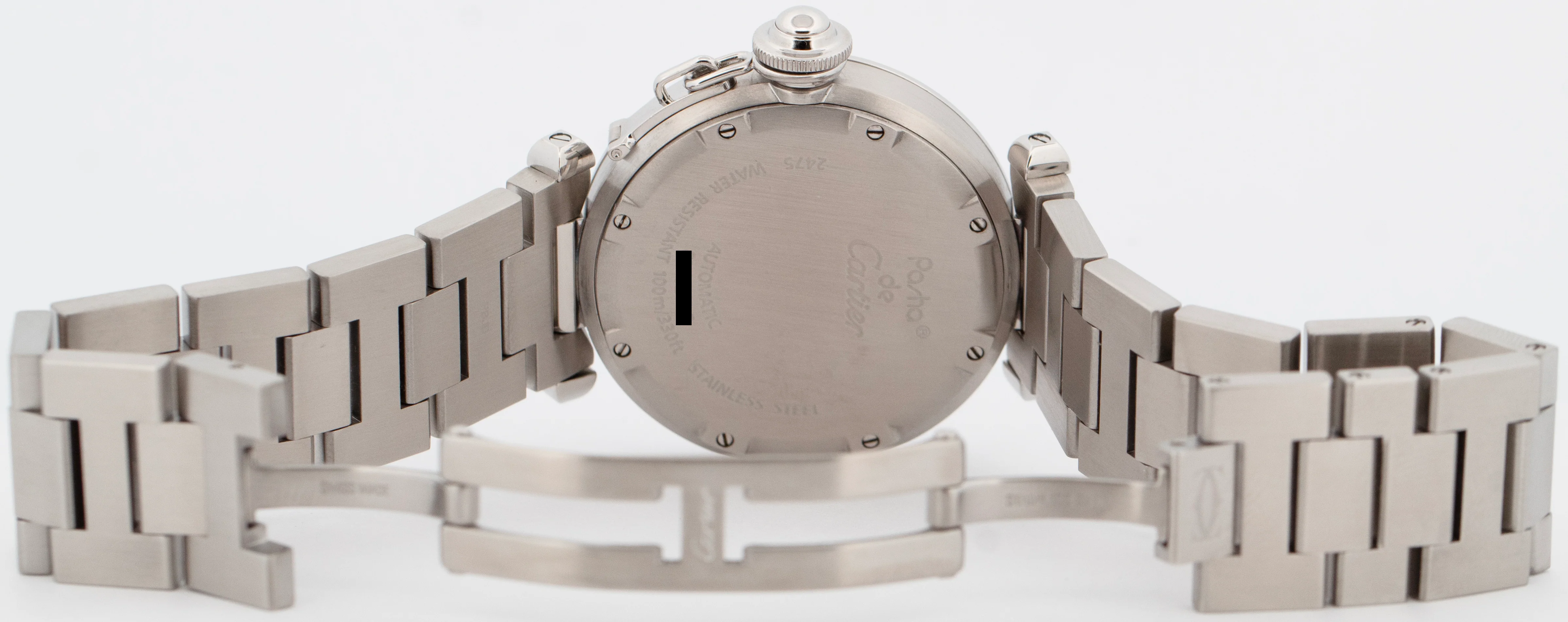 Cartier Pasha Pink Arabic 35mm Stainless Steel Automatic Watch 2475 / W31075M7 - Image 7