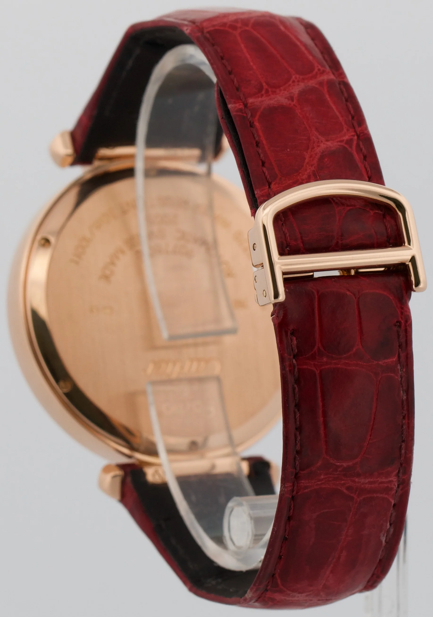 Cartier Pasha SILVER ARABIC 18K Rose Gold Leather 42mm Watch 2770 W3019051 BOX - Image 5