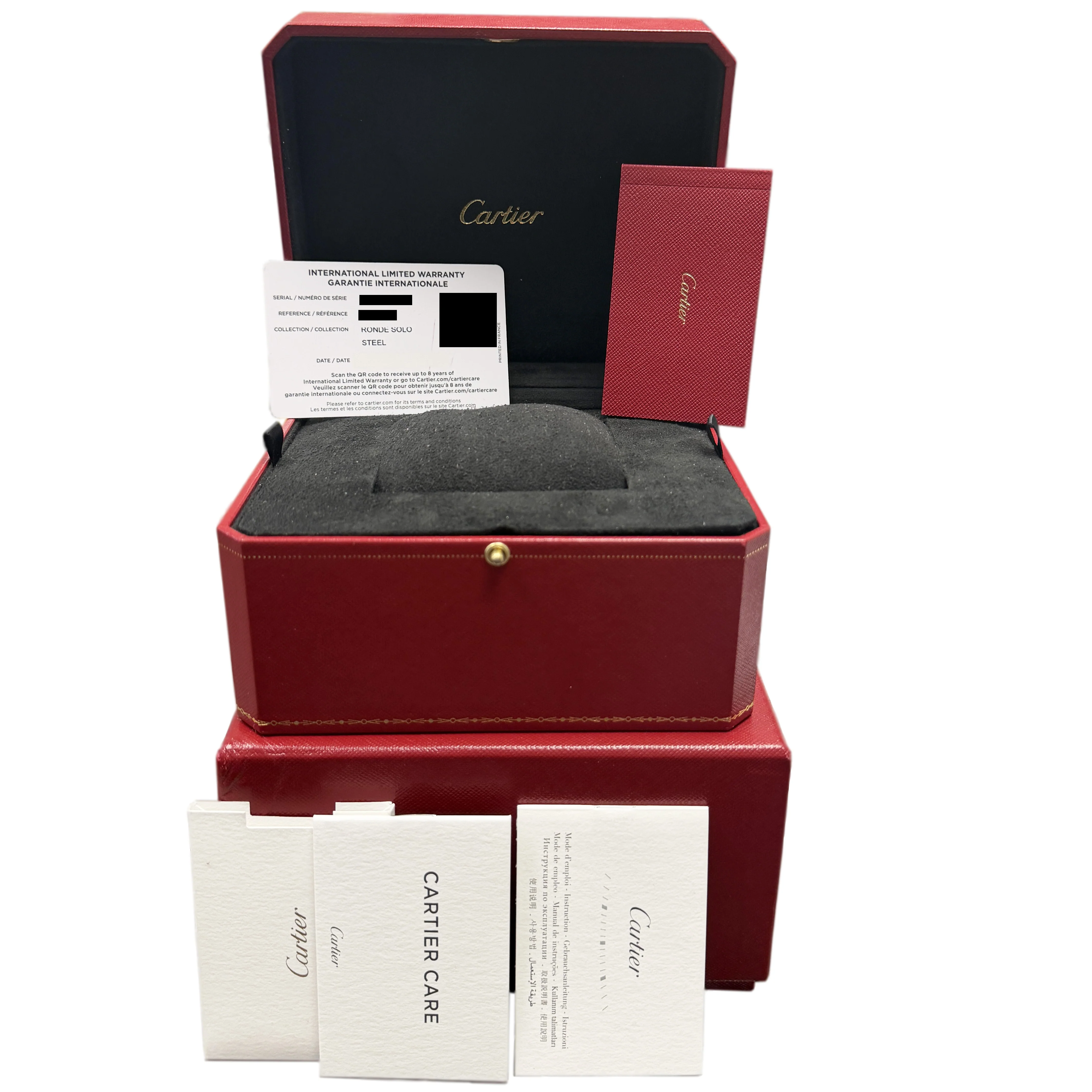 Cartier Ronde Solo PAPERS Steel Silver Roman Numeral 42mm W6701011 Watch BOX - Image 2