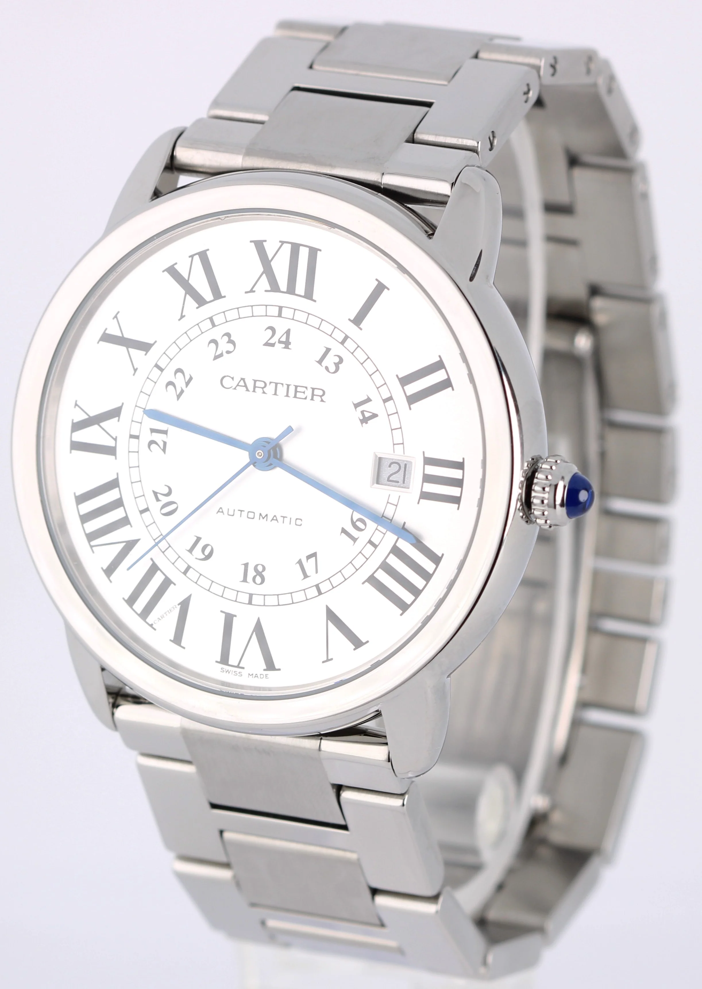 Cartier Ronde Solo PAPERS Steel Silver Roman Numeral 42mm W6701011 Watch BOX - Image 3
