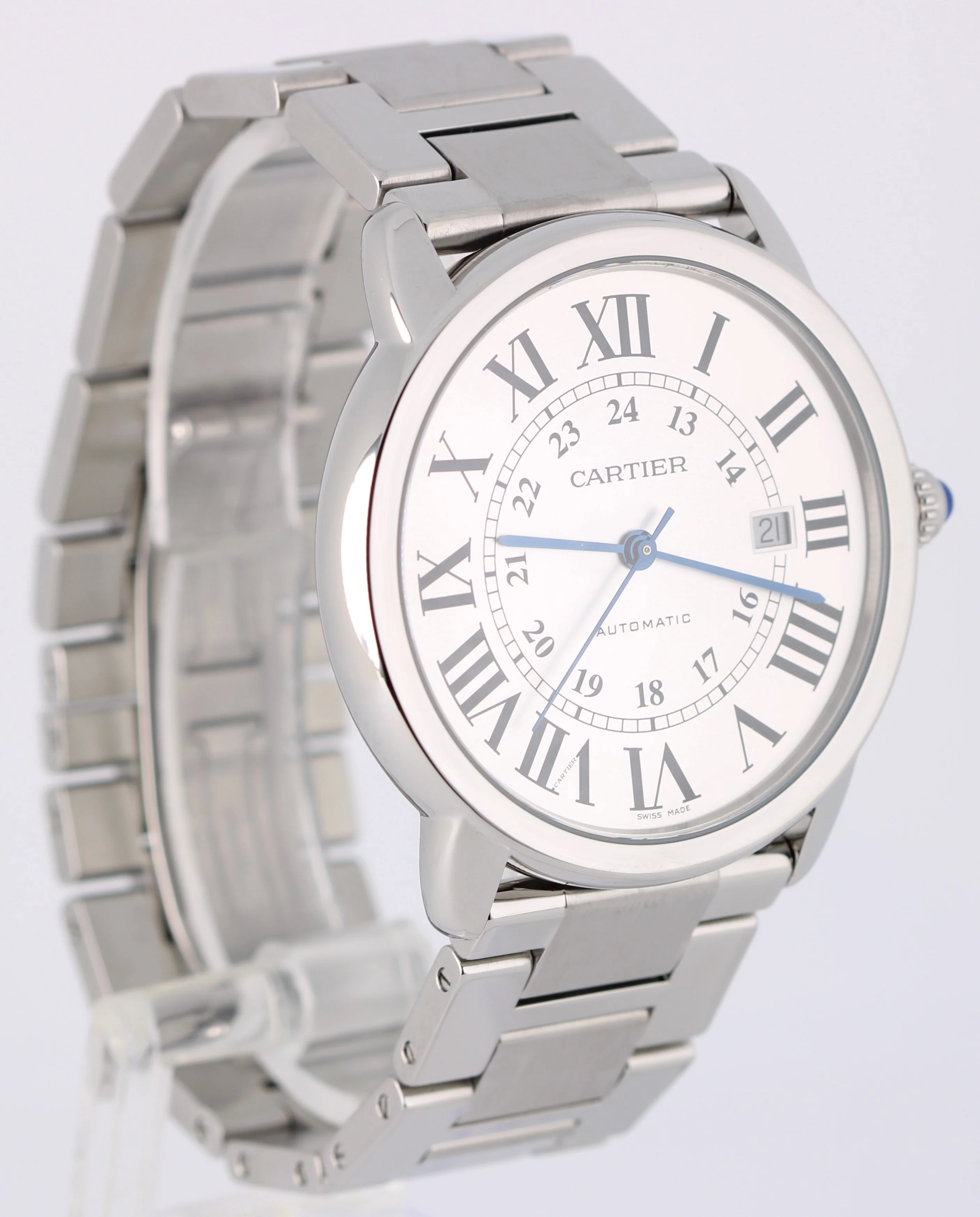 Cartier Ronde Solo PAPERS Steel Silver Roman Numeral 42mm W6701011 Watch BOX - Image 4