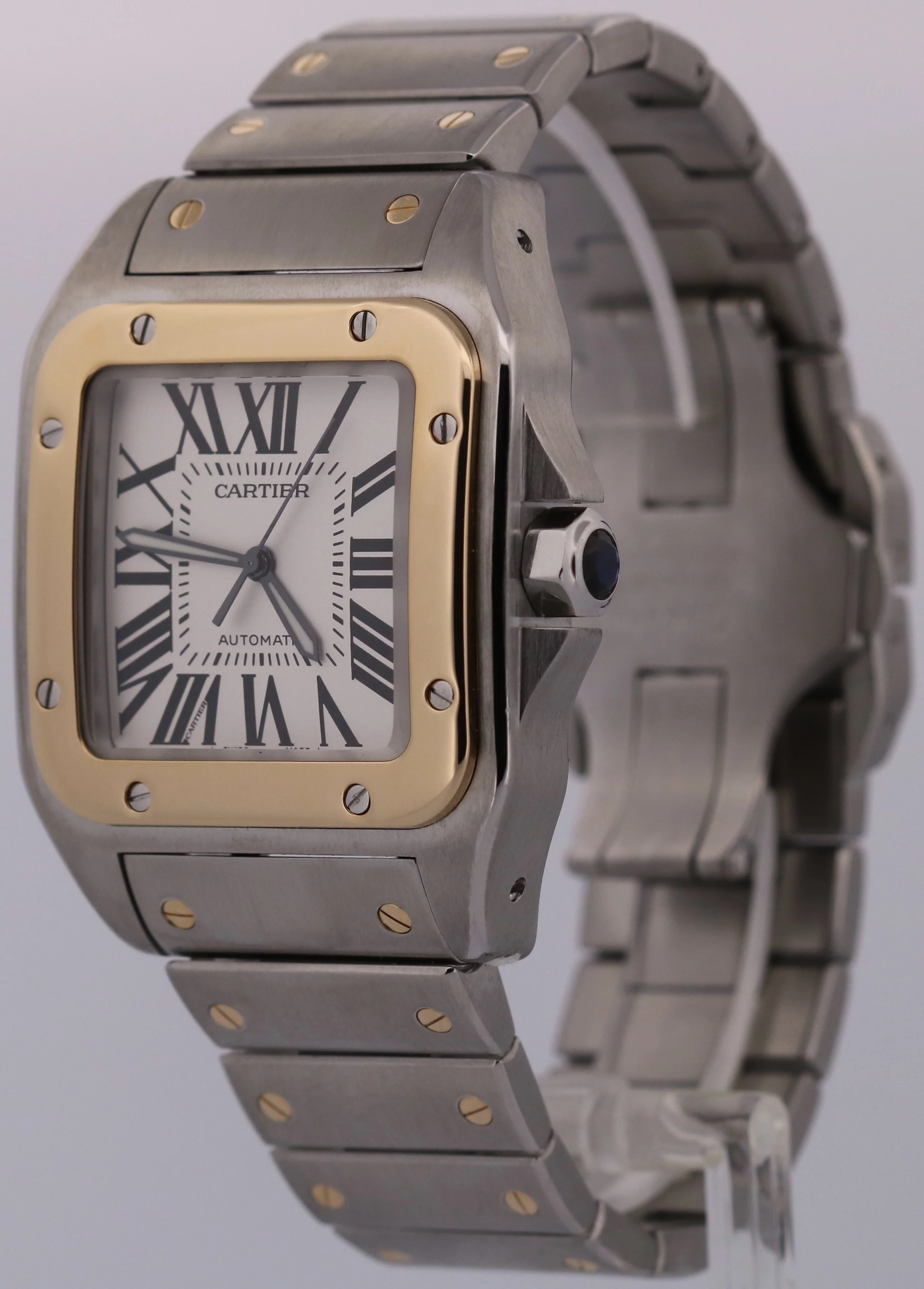 Cartier Santos 100 XL TWO-TONE Stainless Steel 18K Gold 38mm 2656 W200728G Watch - Image 3