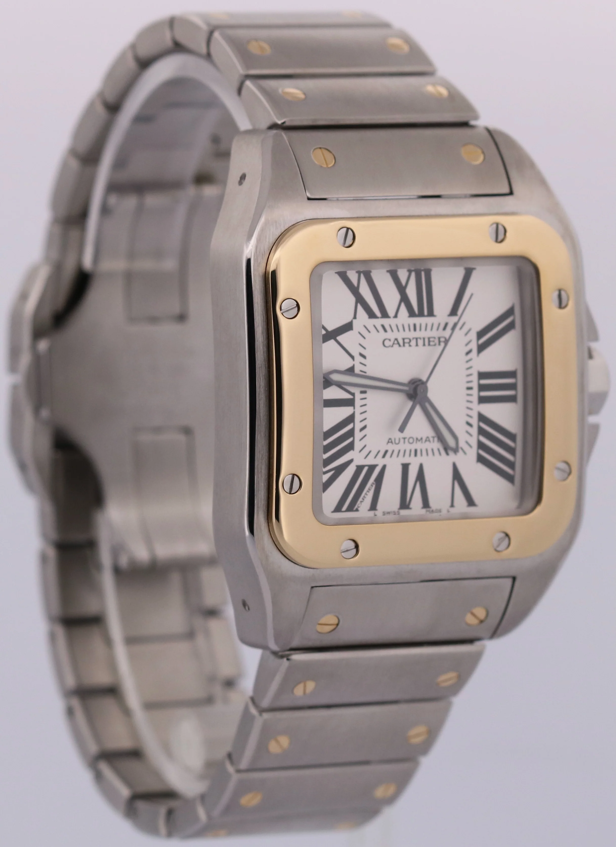 Cartier Santos 100 XL TWO-TONE Stainless Steel 18K Gold 38mm 2656 W200728G Watch - Image 4