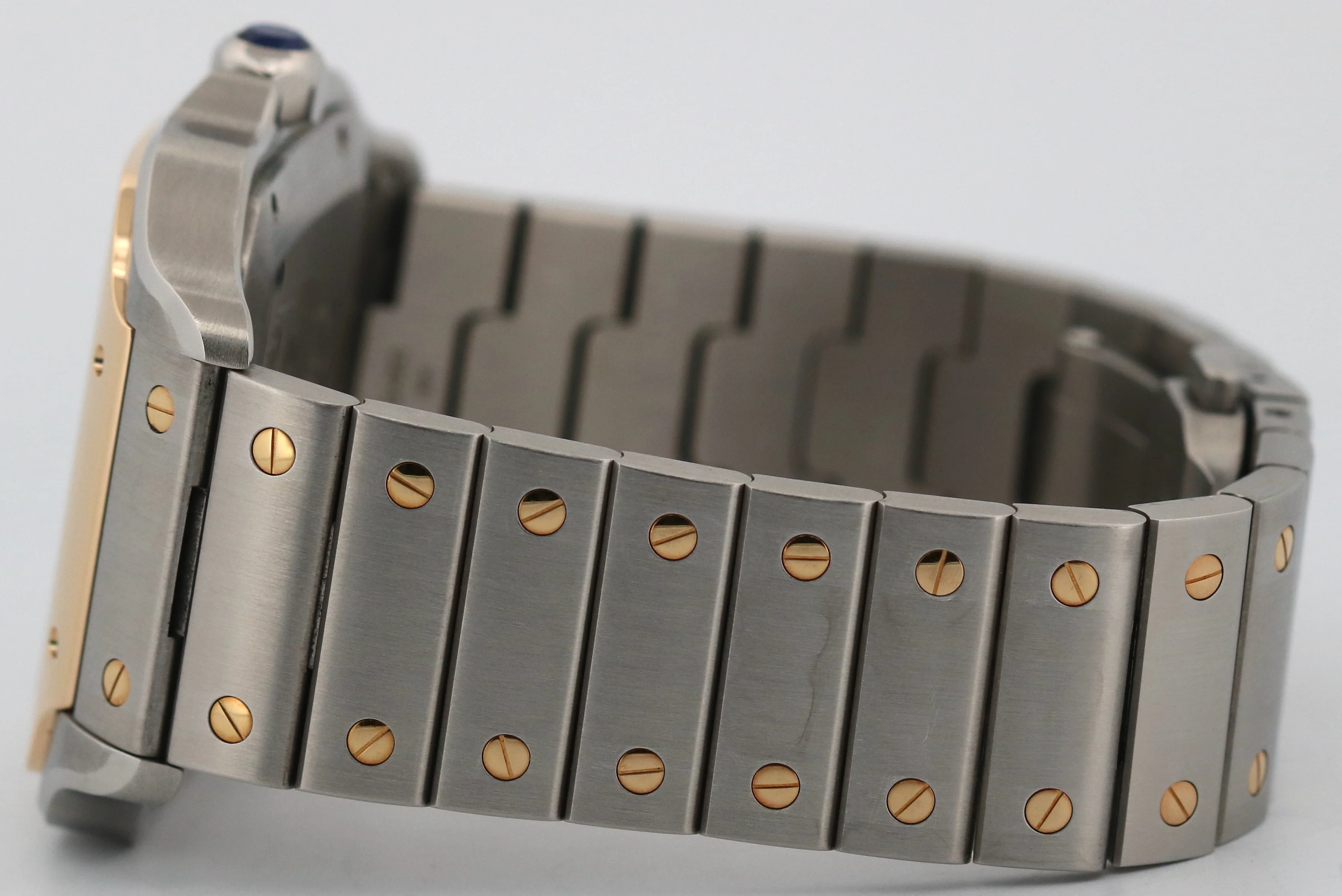 Cartier Santos 39.8mm WHITE Two-Tone 18K Yellow Gold Stainless 4072 W2SA0009 - Image 7