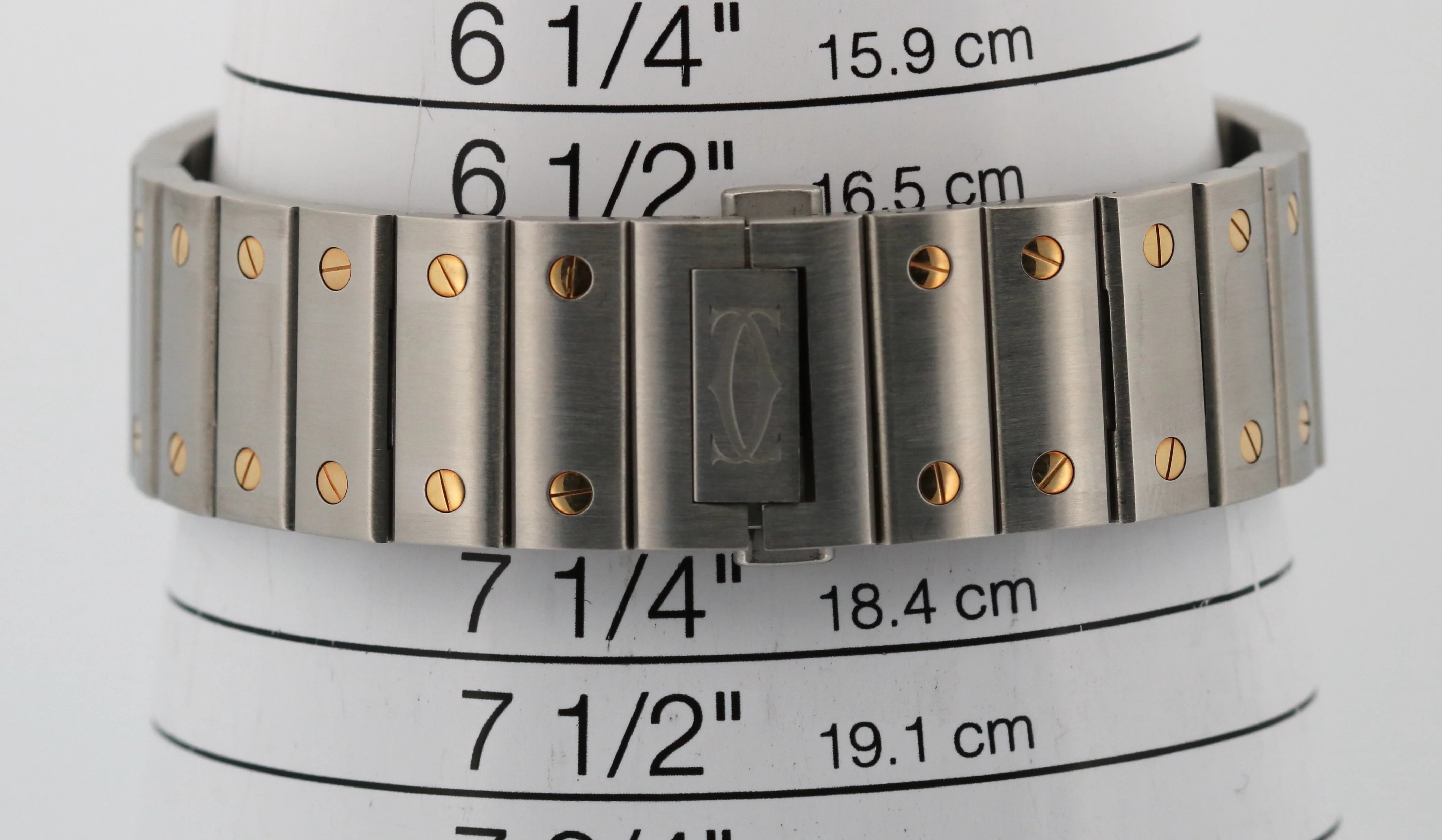 Cartier Santos 39.8mm WHITE Two-Tone 18K Yellow Gold Stainless 4072 W2SA0009 - Image 9