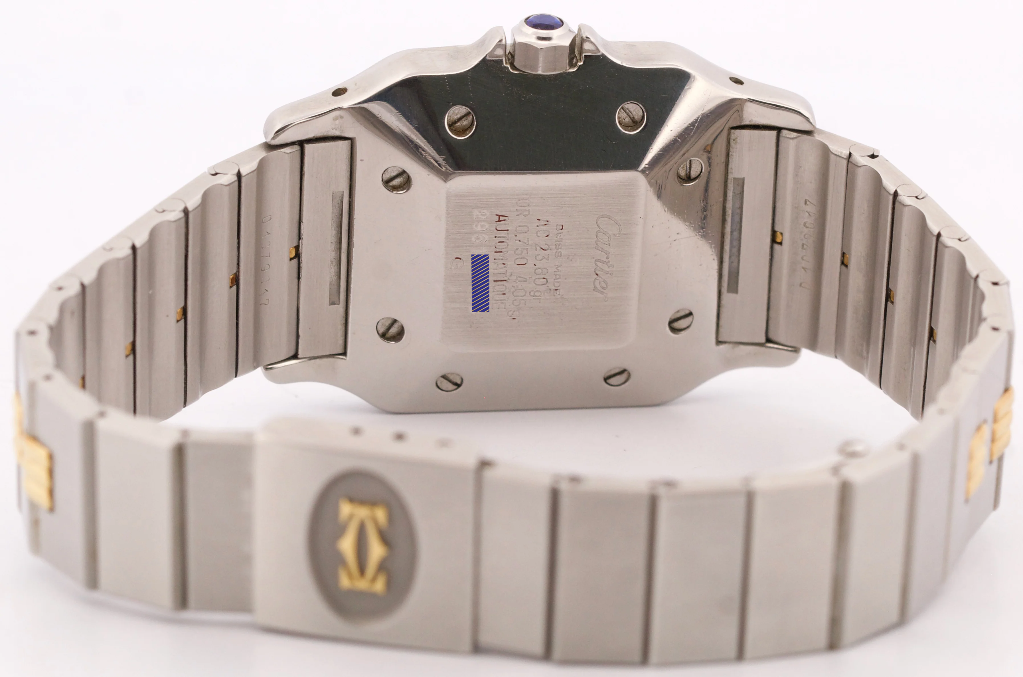 Cartier Santos Carree Two-Tone WHITE ROMAN 18k Steel Automatic 29mmX41mm 2961 - Image 9