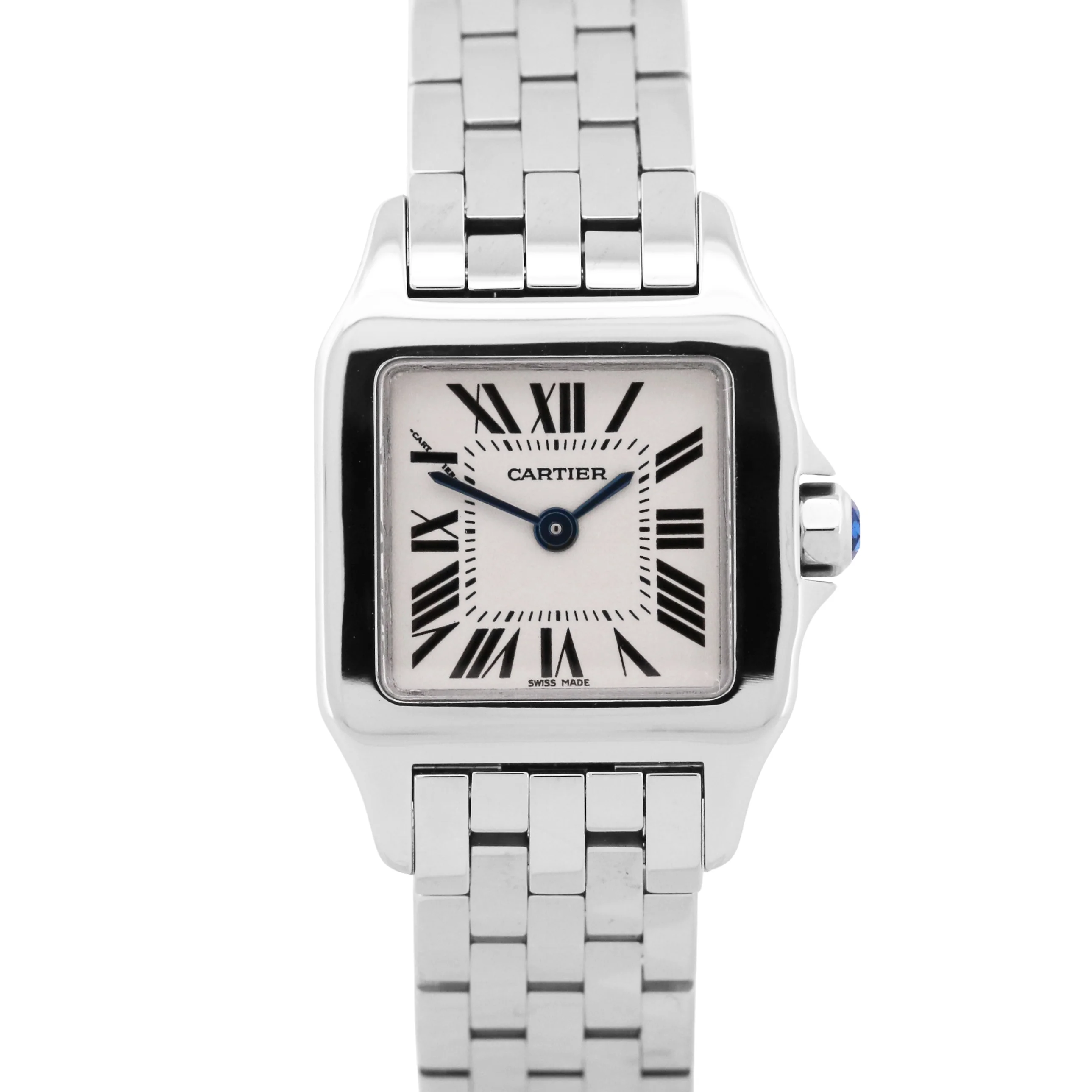 Cartier Santos Demoiselle 20mm IVORY ROMAN Stainless Steel Quartz W25065Z5 2698