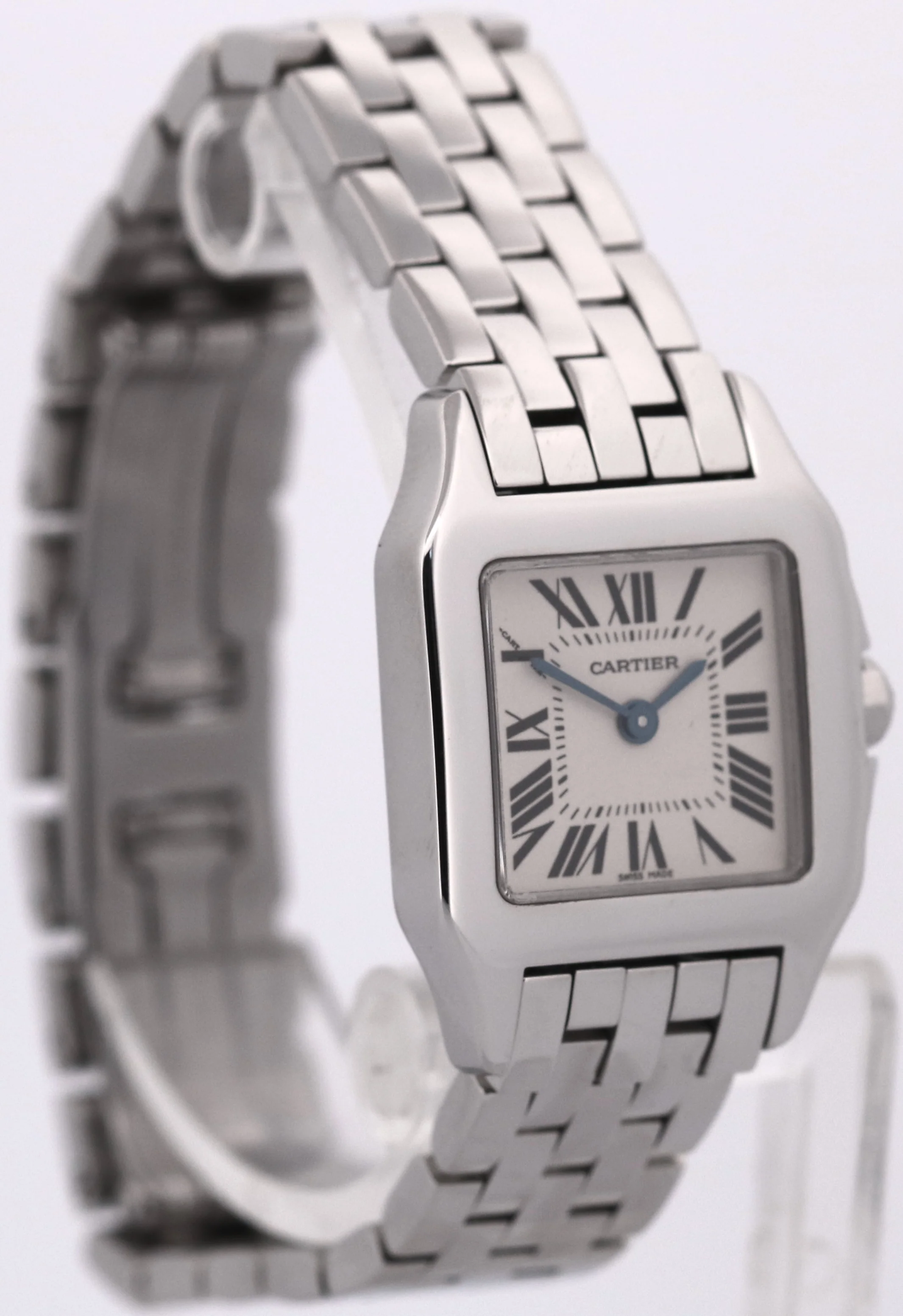 Cartier Santos Demoiselle 20mm IVORY ROMAN Stainless Steel Quartz W25065Z5 2698 - Image 4