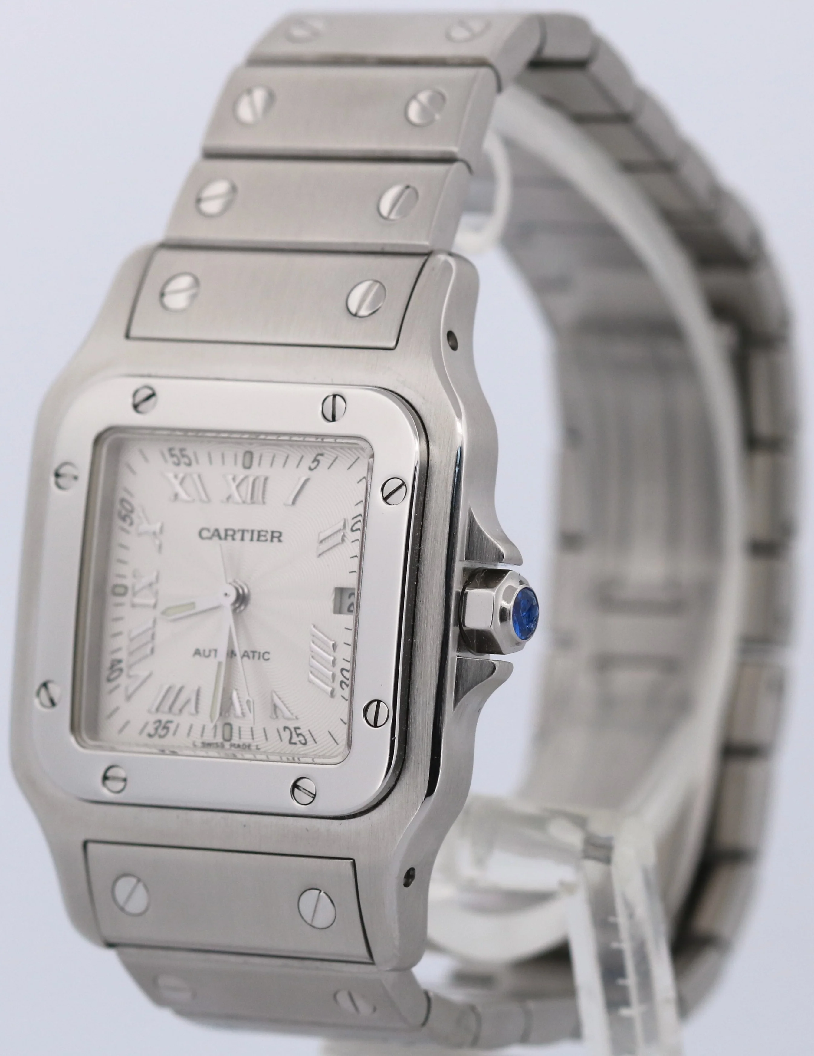 Cartier Santos Galbee 29mm SILVER ROMAN Stainless Steel Automatic 2319 W20055D6 - Image 3