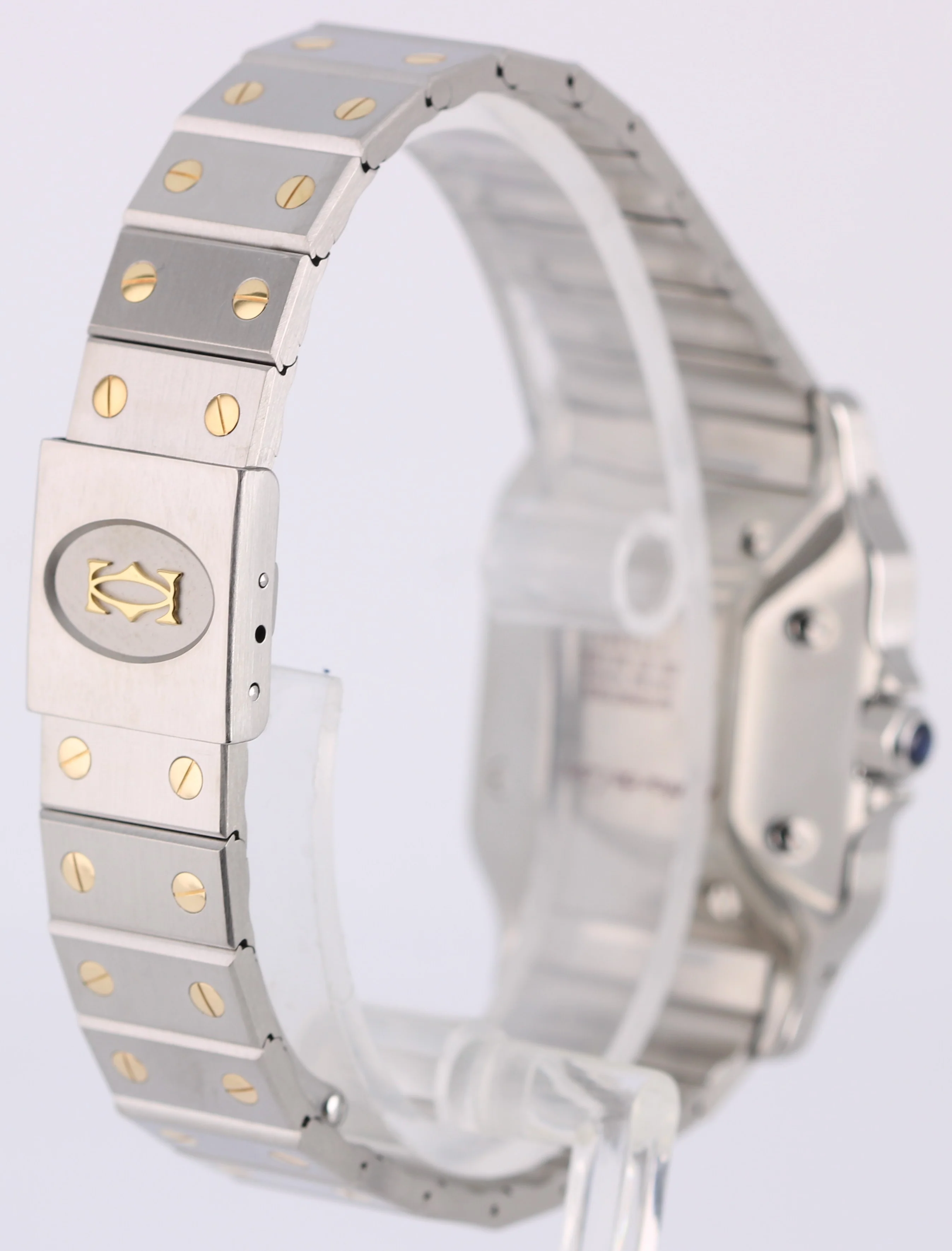 Cartier Santos Galbee Two-Tone 18k Steel White Roman 29mmX41mm 1172961 Watch - Image 5