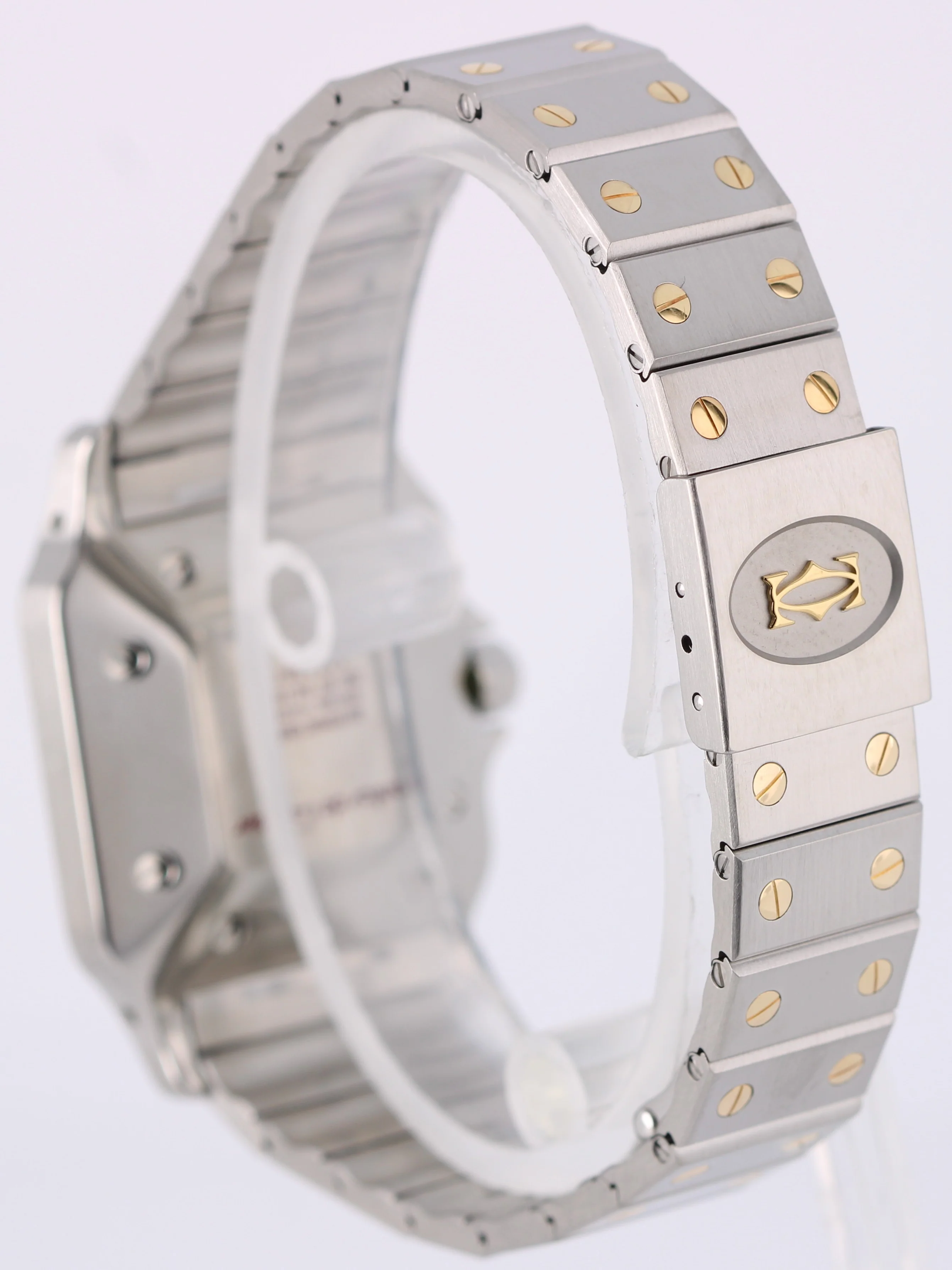 Cartier Santos Galbee Two-Tone 18k Steel White Roman 29mmX41mm 1172961 Watch - Image 6