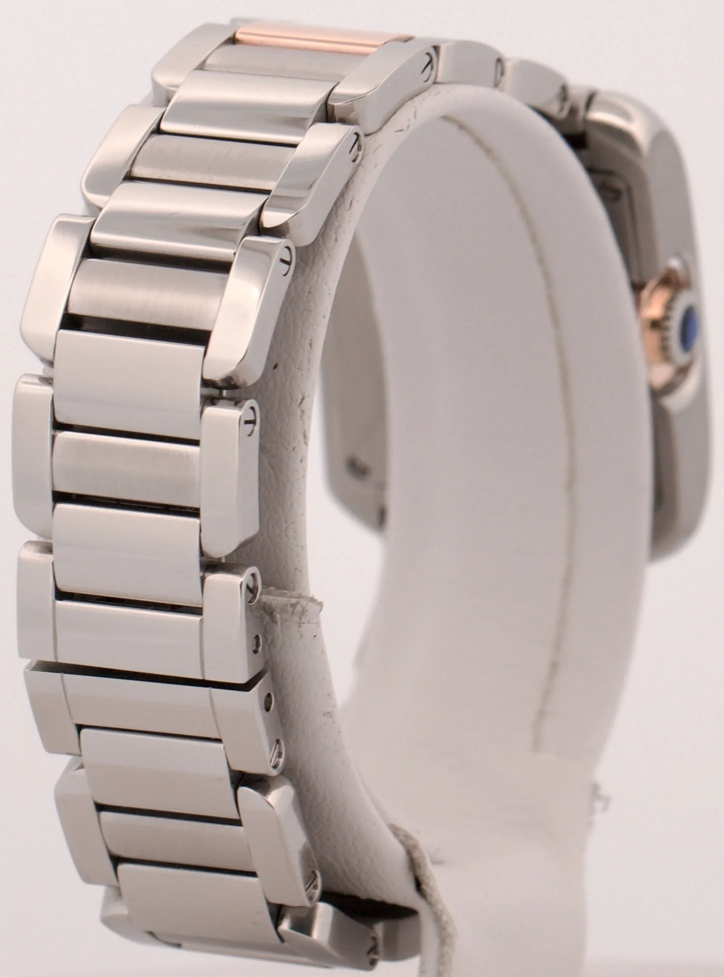 Cartier Tank Anglaise SILVER 23mm Two-Tone 18K Rose Gold Steel 3485 / W5310019 - Image 6