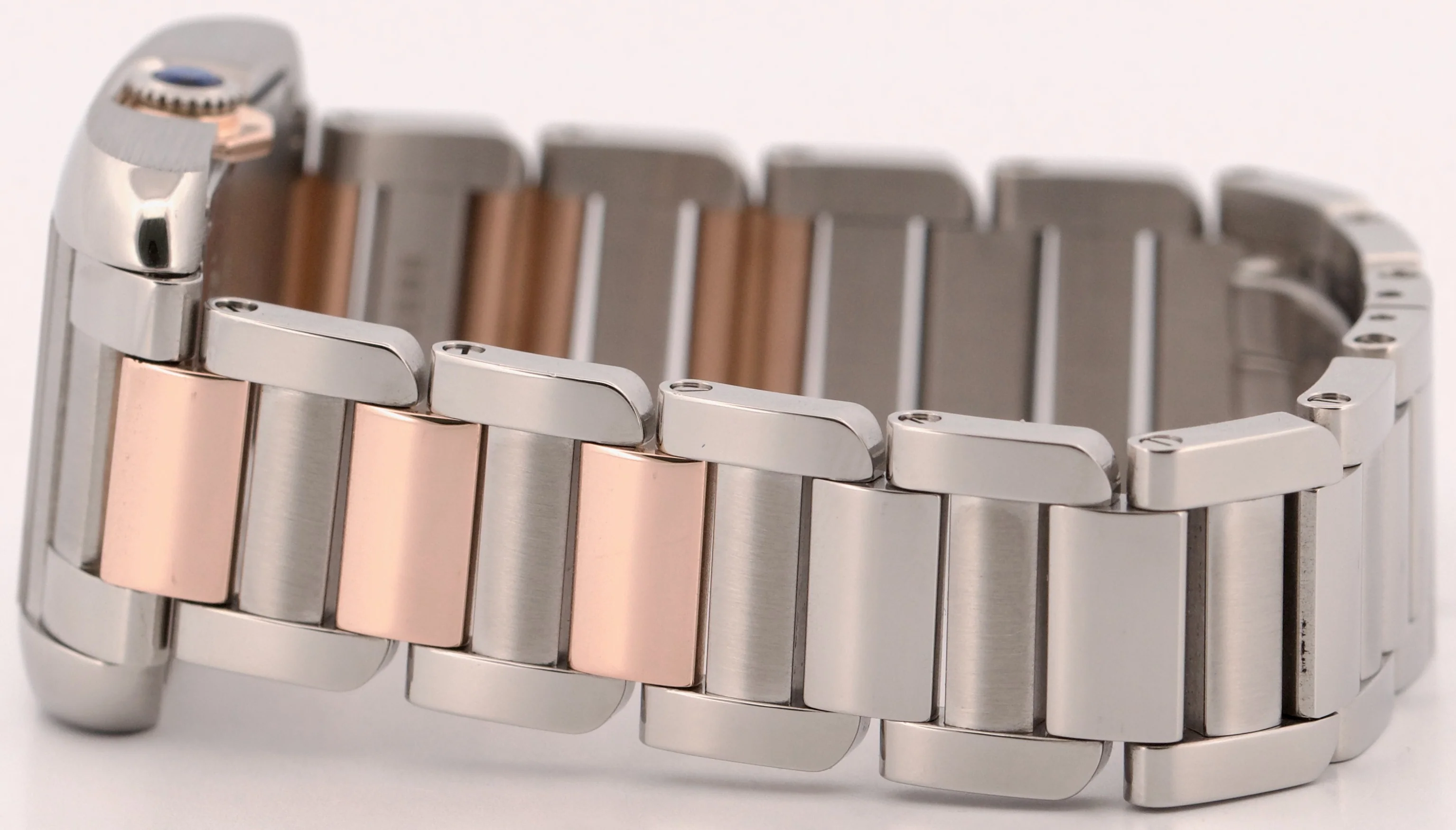 Cartier Tank Anglaise SILVER 23mm Two-Tone 18K Rose Gold Steel 3485 / W5310019 - Image 7