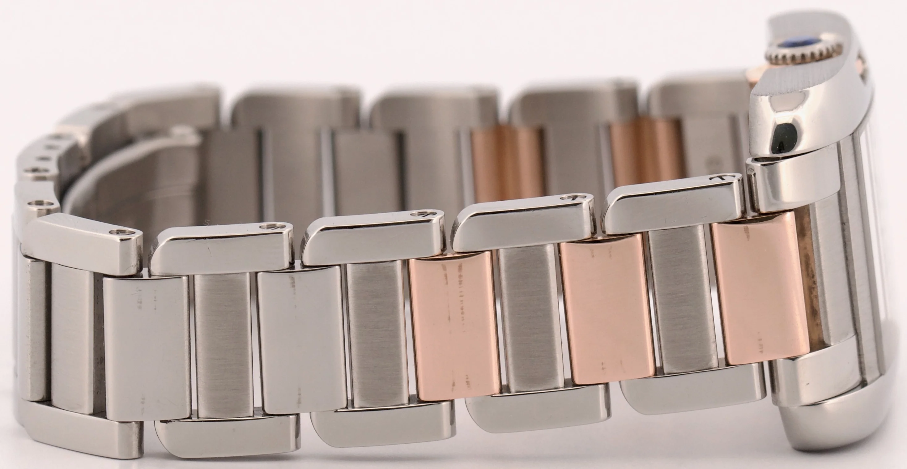 Cartier Tank Anglaise SILVER 23mm Two-Tone 18K Rose Gold Steel 3485 / W5310019 - Image 8