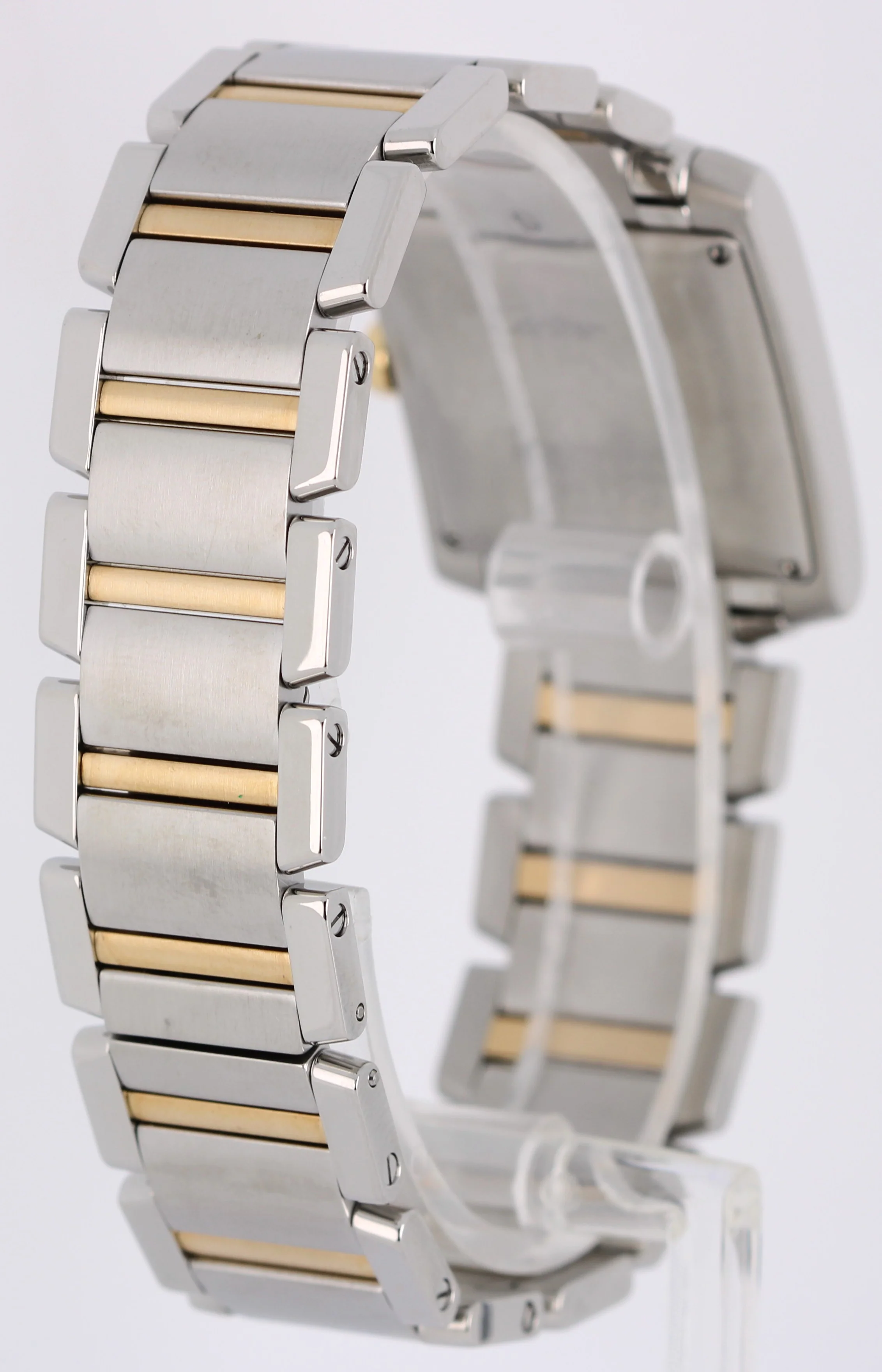 Cartier Tank Francaise LARGE Two-Tone 18k Silver Roman 28mmX32mm 2682 Watch - Image 5