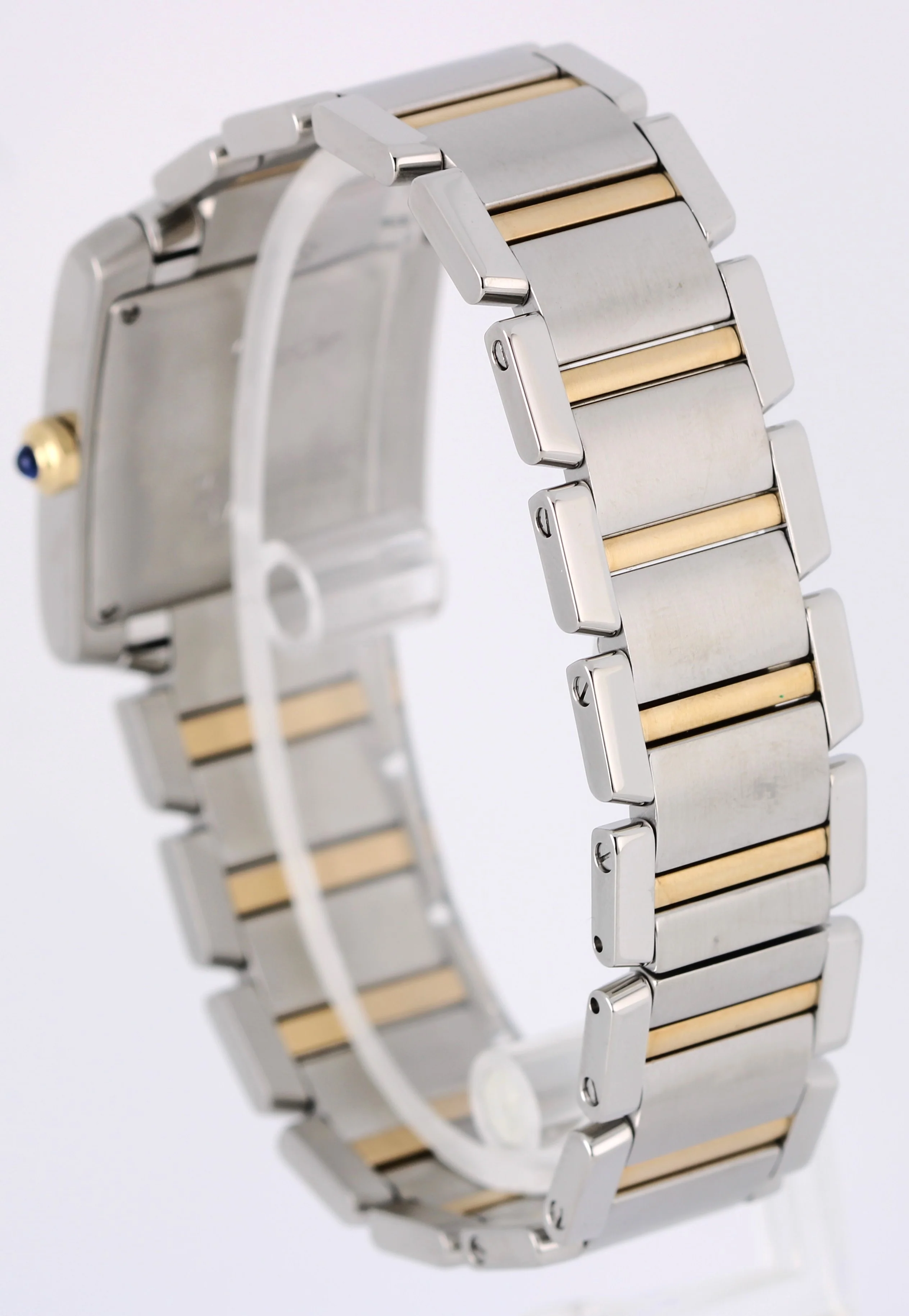 Cartier Tank Francaise LARGE Two-Tone 18k Silver Roman 28mmX32mm 2682 Watch - Image 6