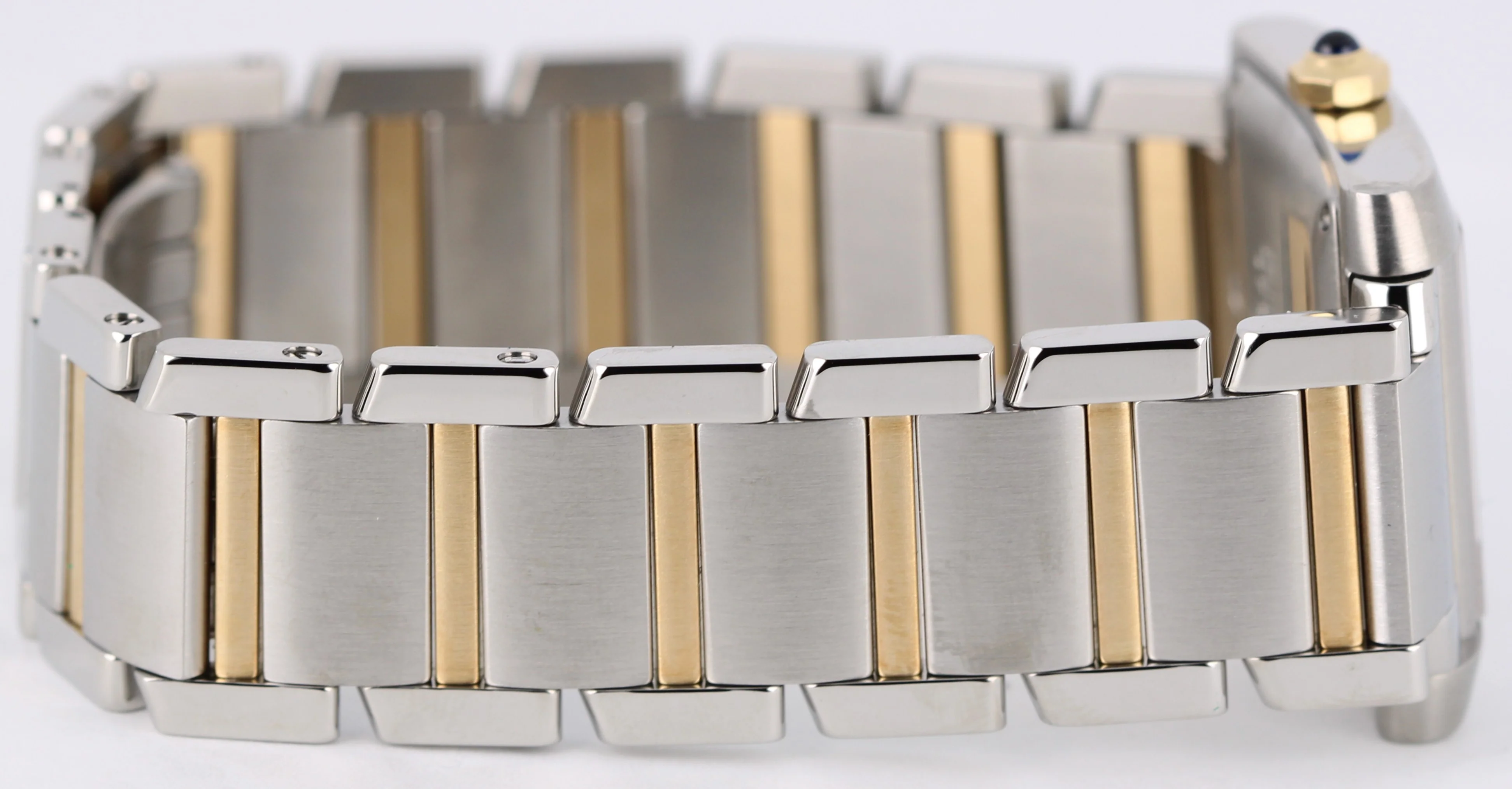 Cartier Tank Francaise LARGE Two-Tone 18k Silver Roman 28mmX32mm 2682 Watch - Image 8
