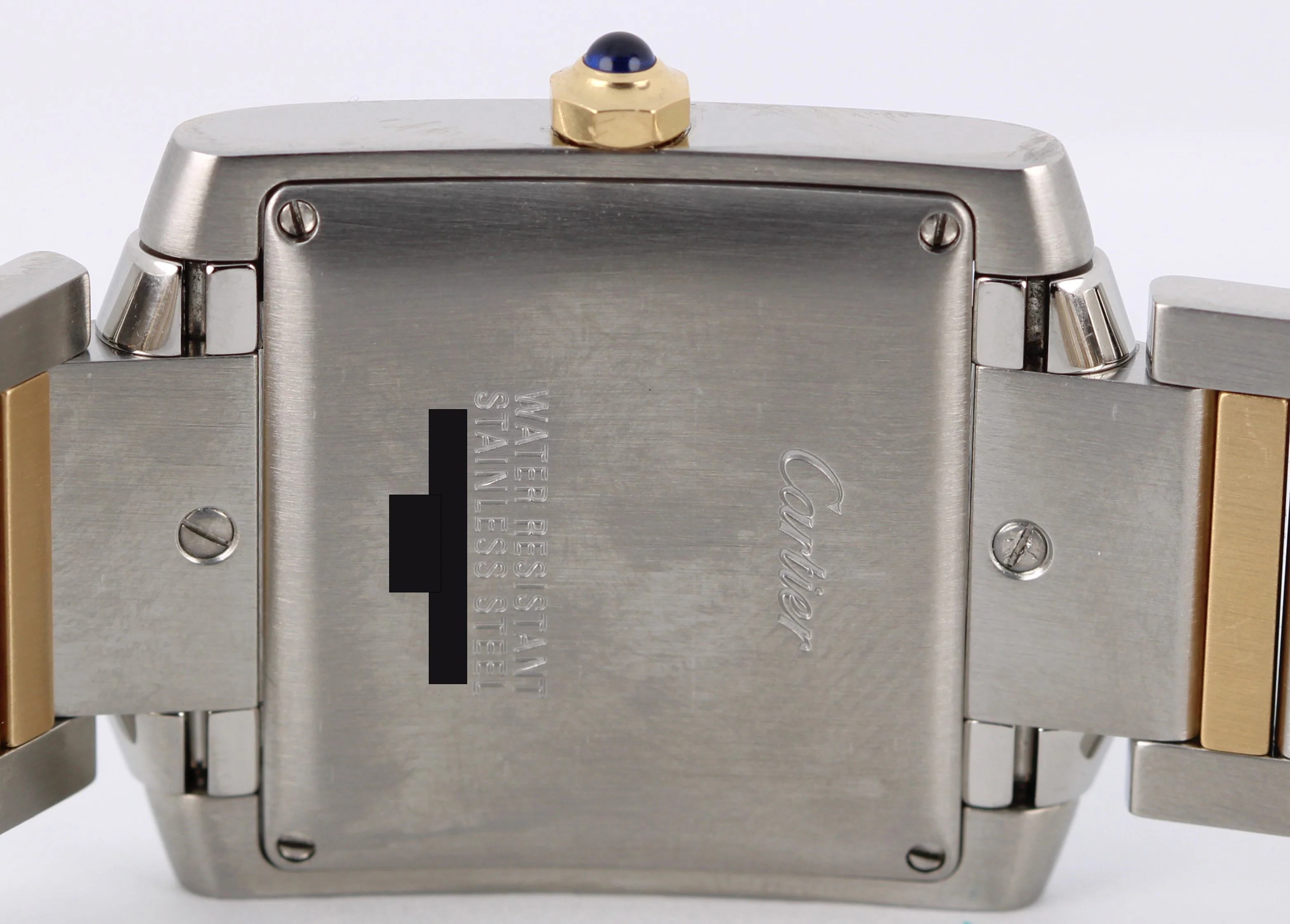 Cartier Tank Francaise LARGE Two-Tone 18k Silver Roman 28mmX32mm 2682 Watch - Image 9