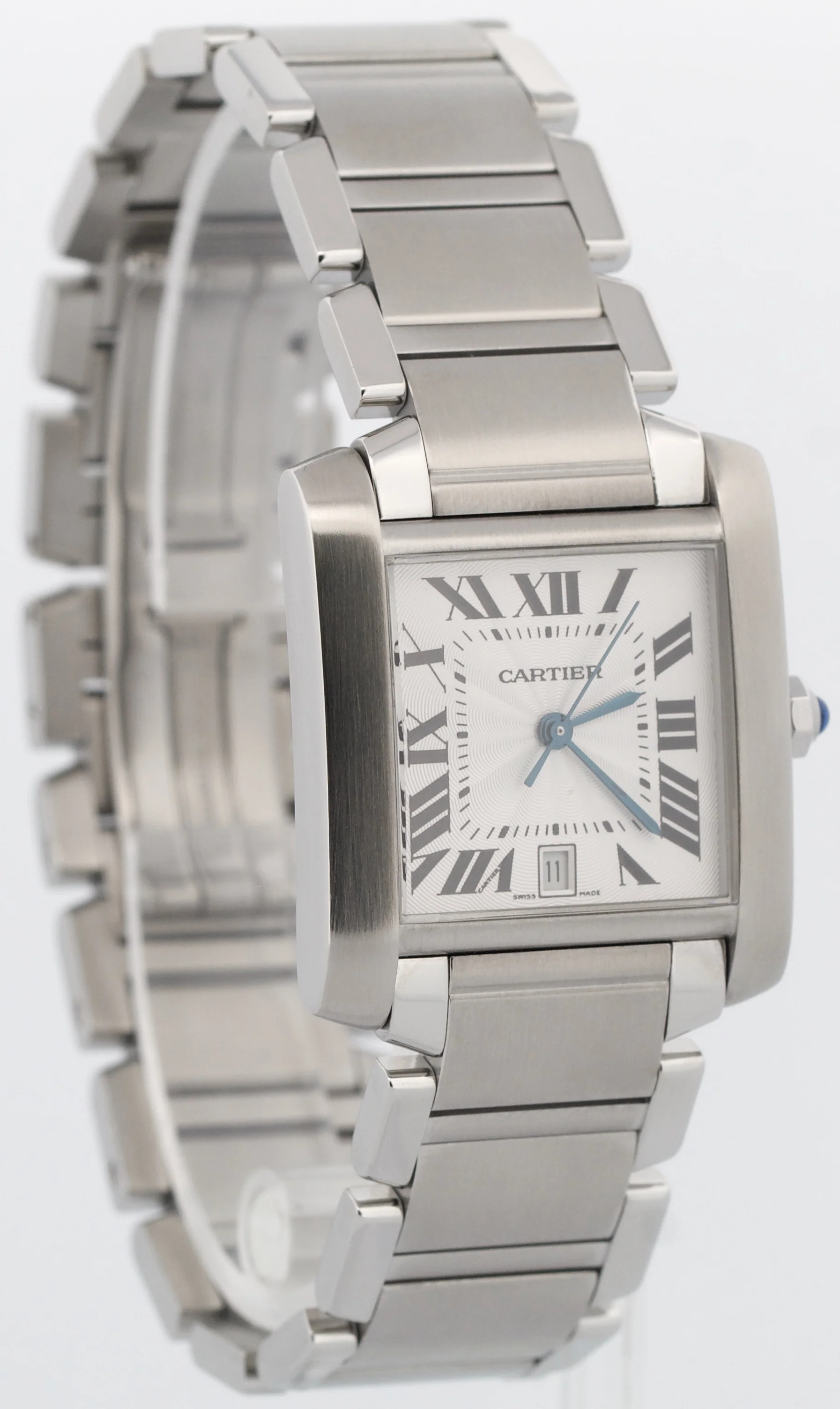 Cartier Tank Francaise Stainless Steel WHITE ROMAN Automatic 28mm 2302 W51002Q3 - Image 4