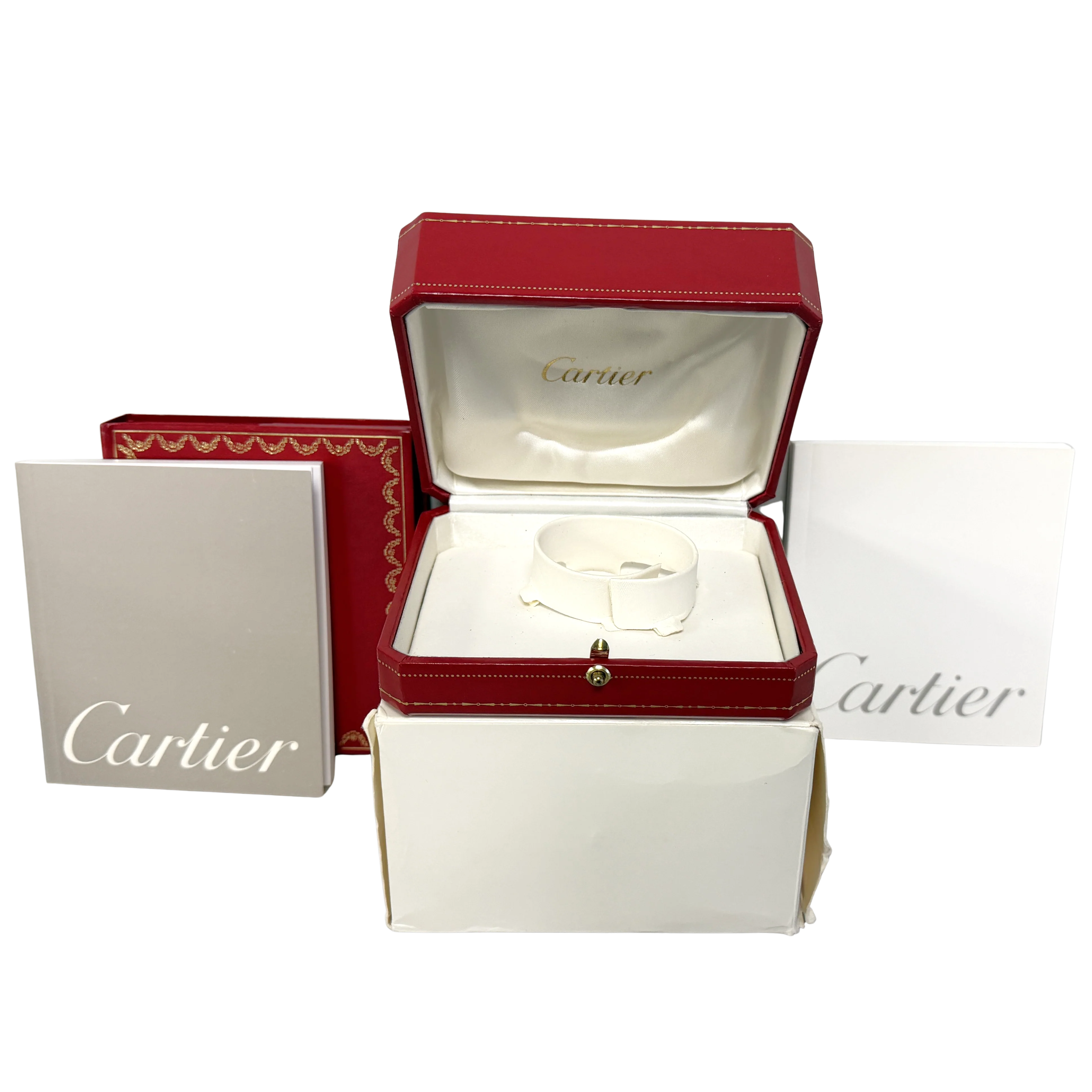 Cartier Tank LM PAPERS Vermeil Gold Silver Ivory Roman 25mm W1017454 2413 Watch - Image 2