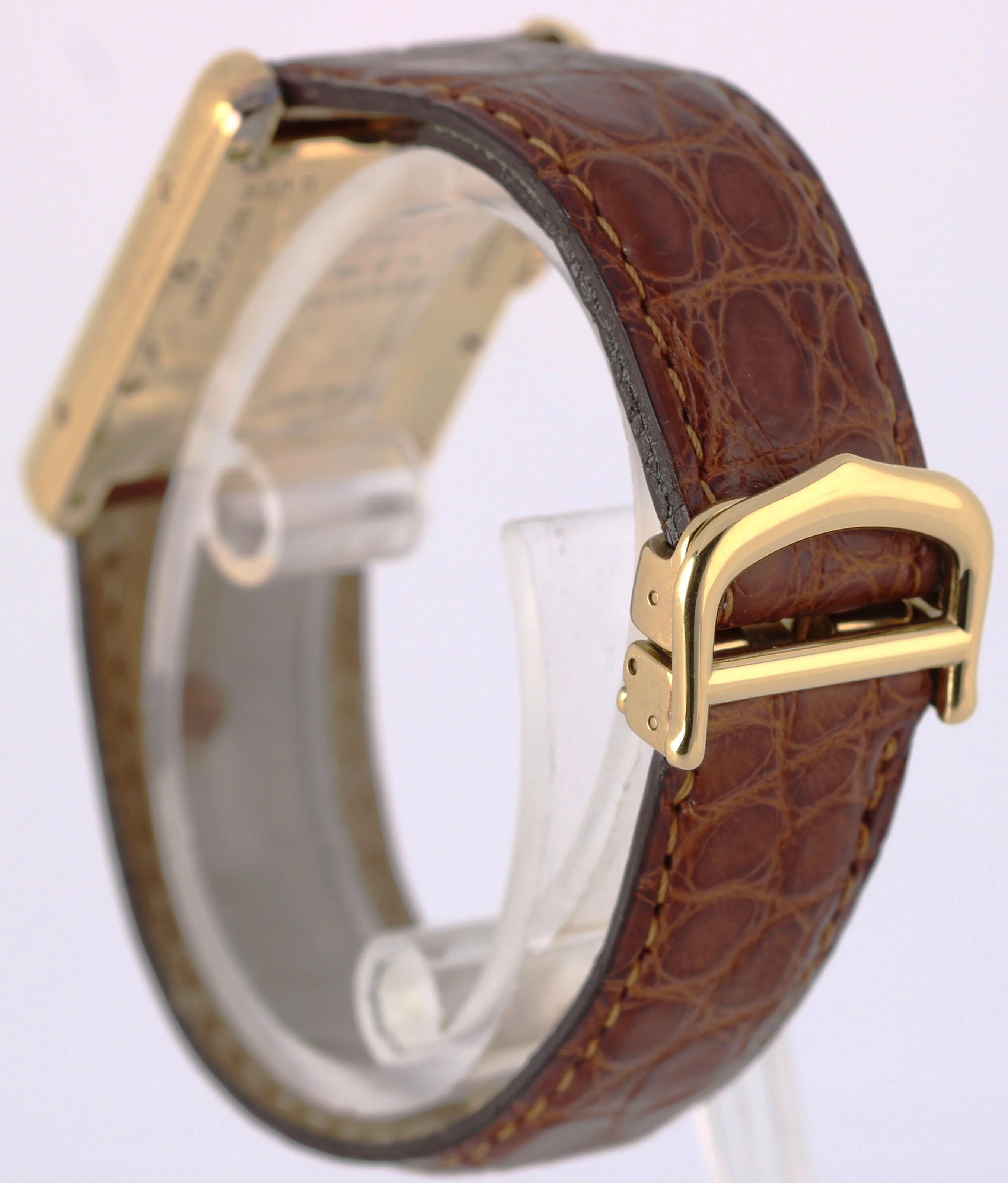 Cartier Tank LM PAPERS Vermeil Gold Silver Ivory Roman 25mm W1017454 2413 Watch - Image 6