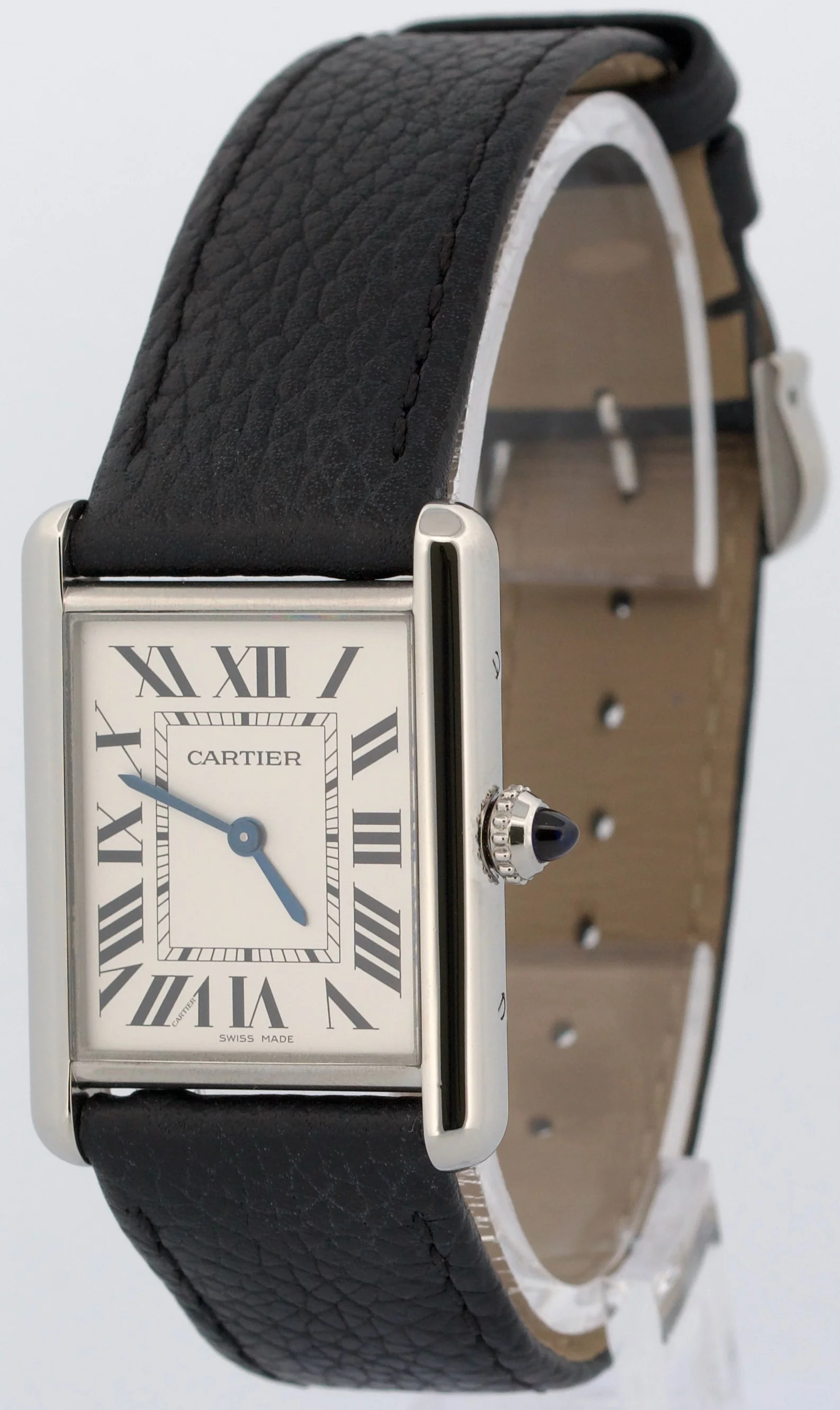 Cartier Tank Must Large SILVER Leather Quartz 25.5mm Steel WSTA0041 Watch 4323 - Image 3