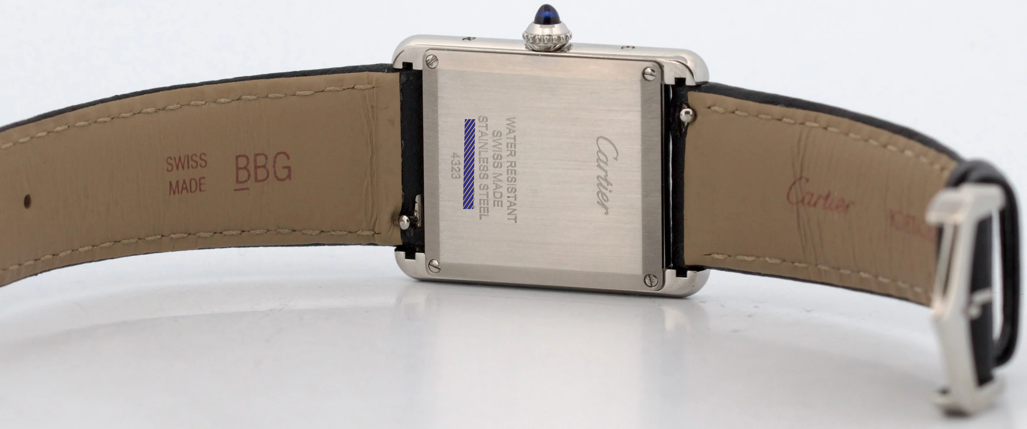 Cartier Tank Must Large SILVER Leather Quartz 25.5mm Steel WSTA0041 Watch 4323 - Image 7