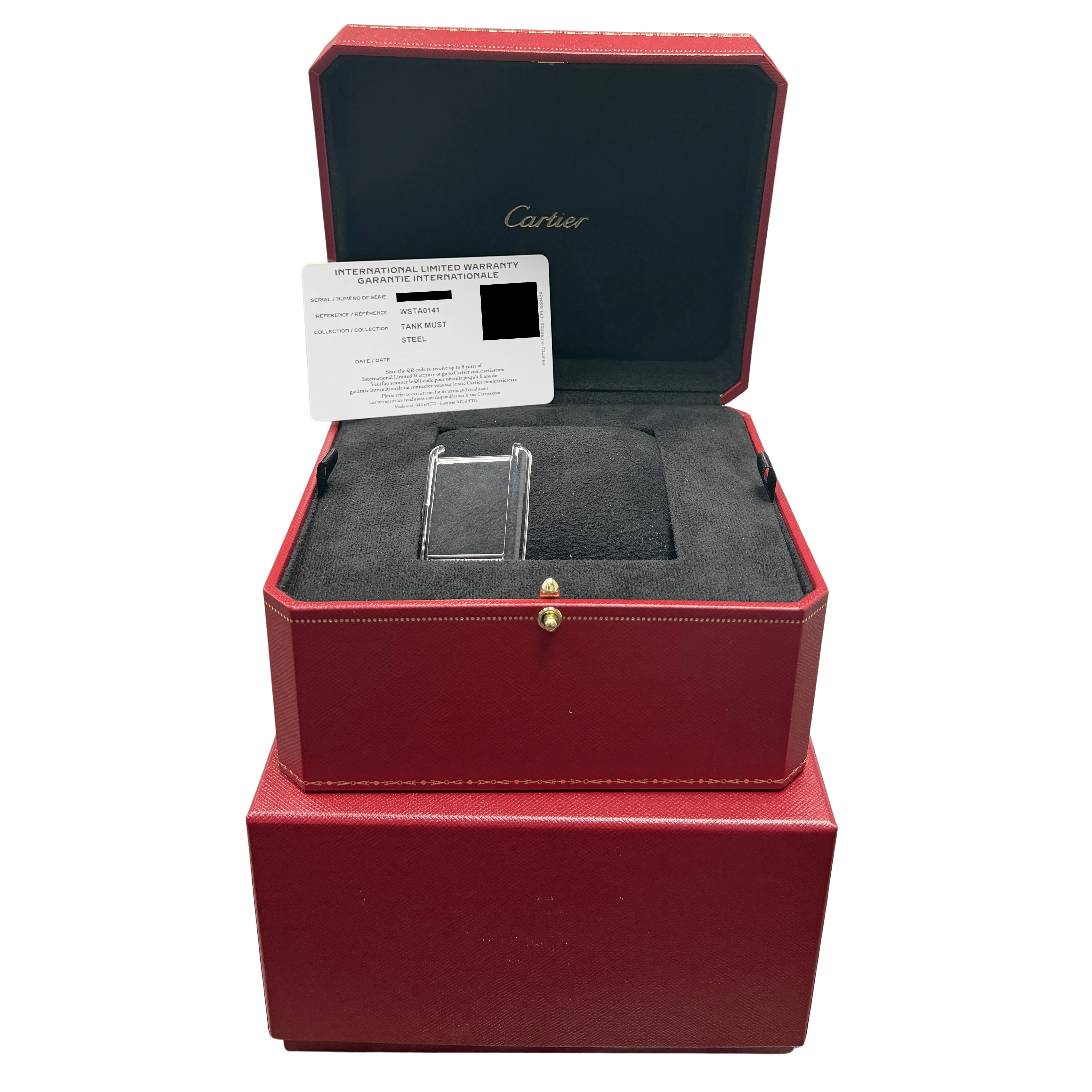 Cartier Tank Must PAPERS Steel Silver 41mmX31mm WSTA0141 4324 Leather Watch BOX - Image 2