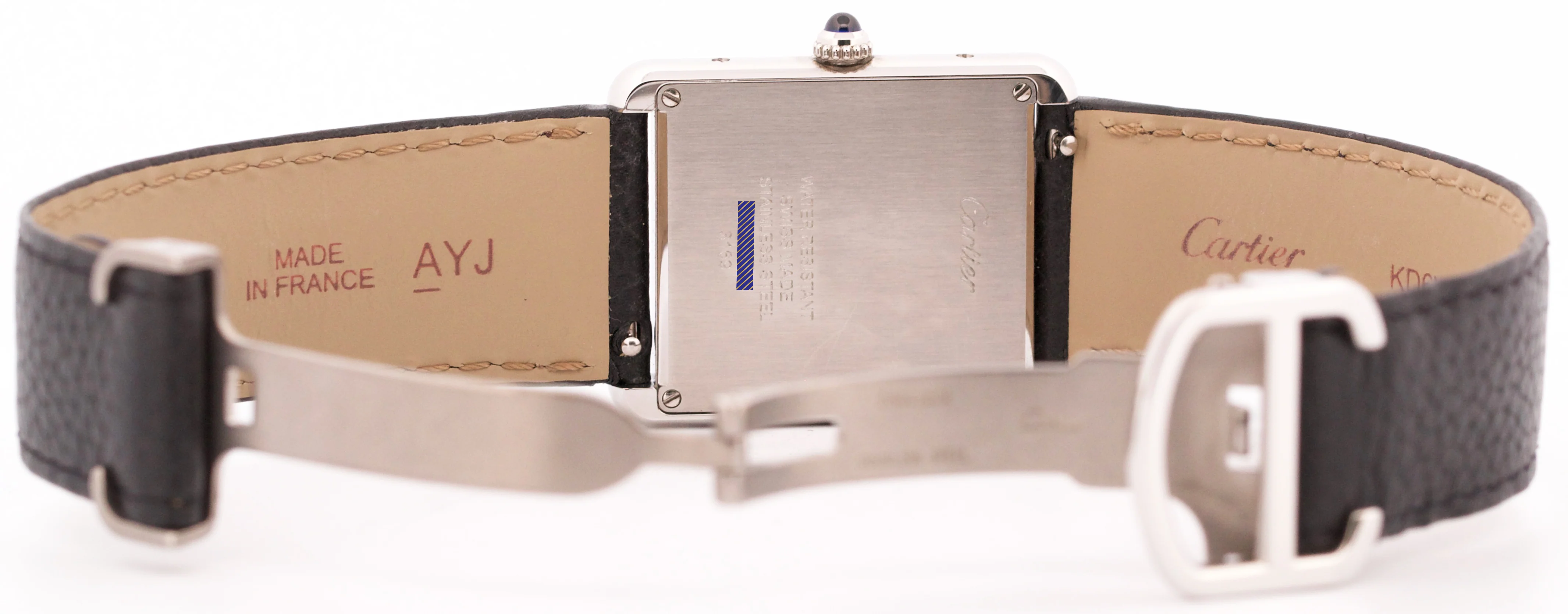 Cartier Tank Solo Large Stainless Steel Roman Quartz Leather 3169 / W5200014 BOX - Image 6