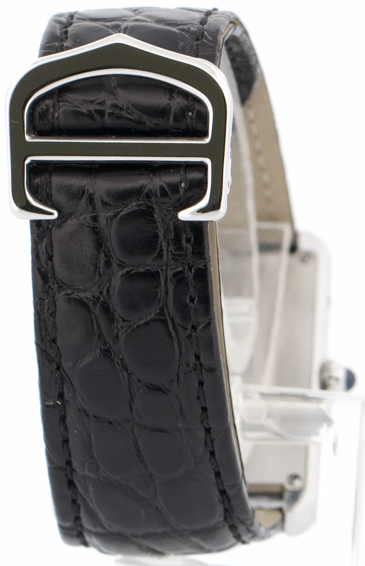 Cartier Tank Solo Stainless Steel SILVER Roman Quartz 2715 W1018355 Leather 27mm - Image 6