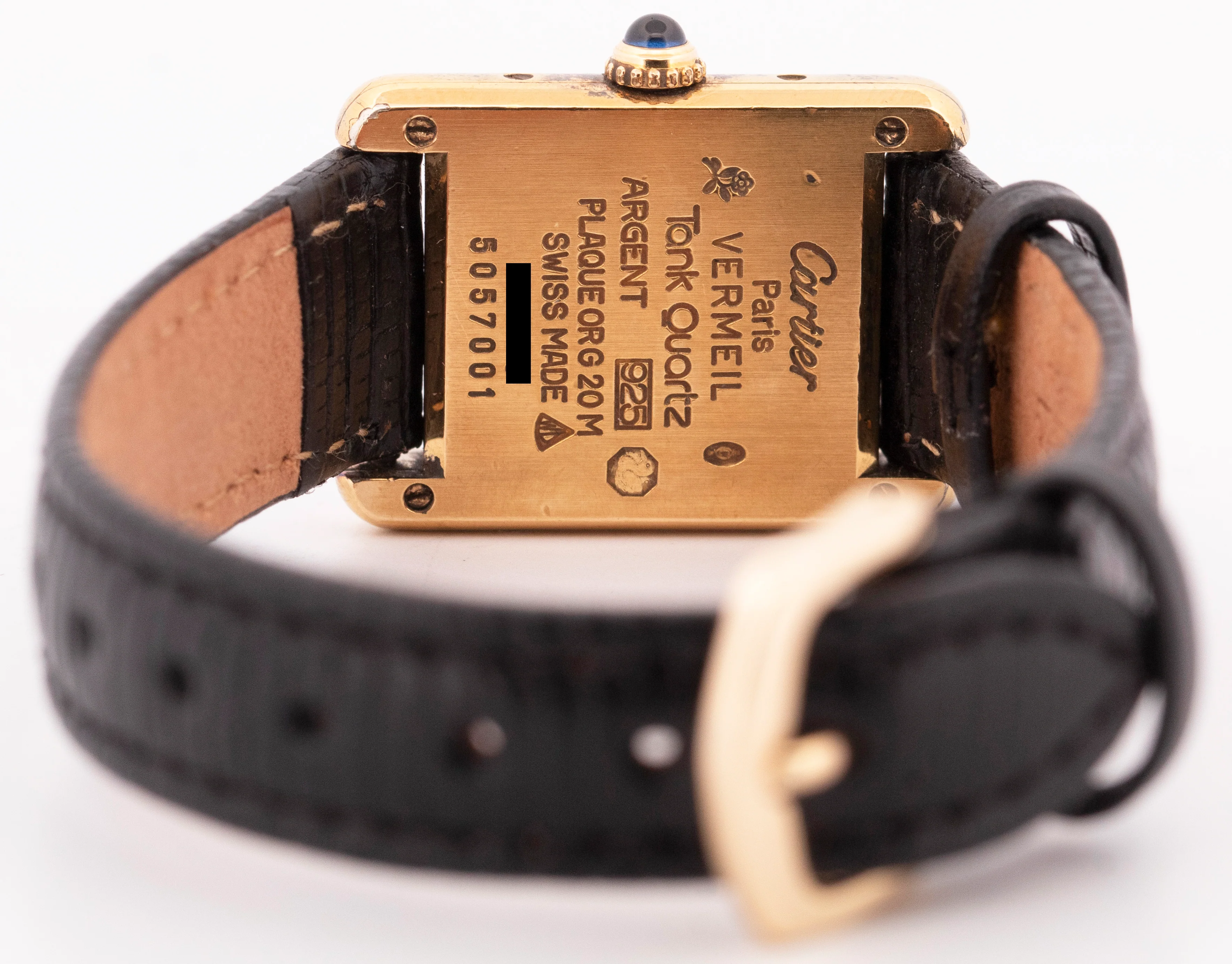 Cartier Tank Vermeil Yellow Gold Silver Trinity Quartz 24mm Watch 5057001 Watch - Image 5