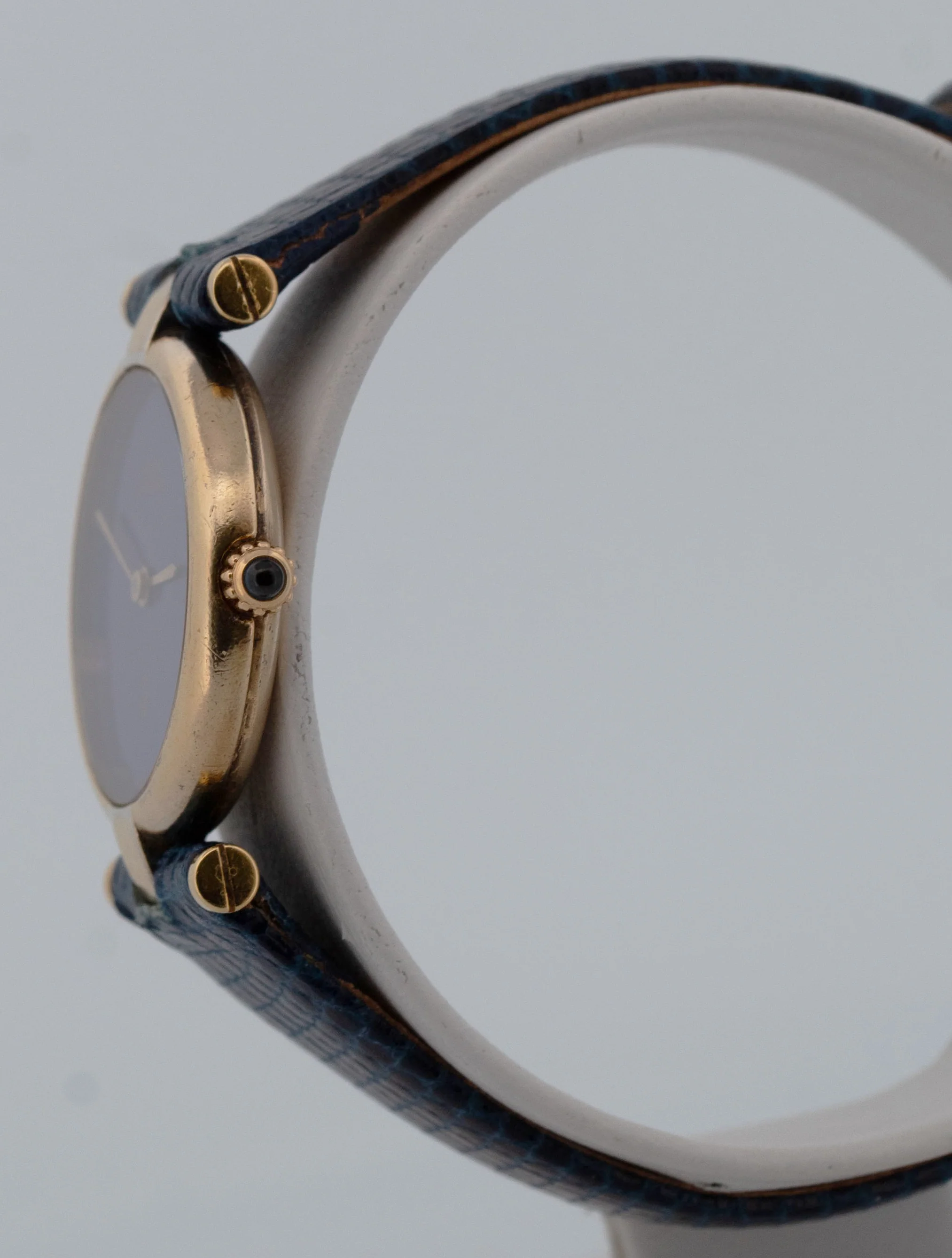Cartier Vendome Yellow Gold Blue Lapis Vermeil Quartz 24mm 47436757 Watch - Image 3