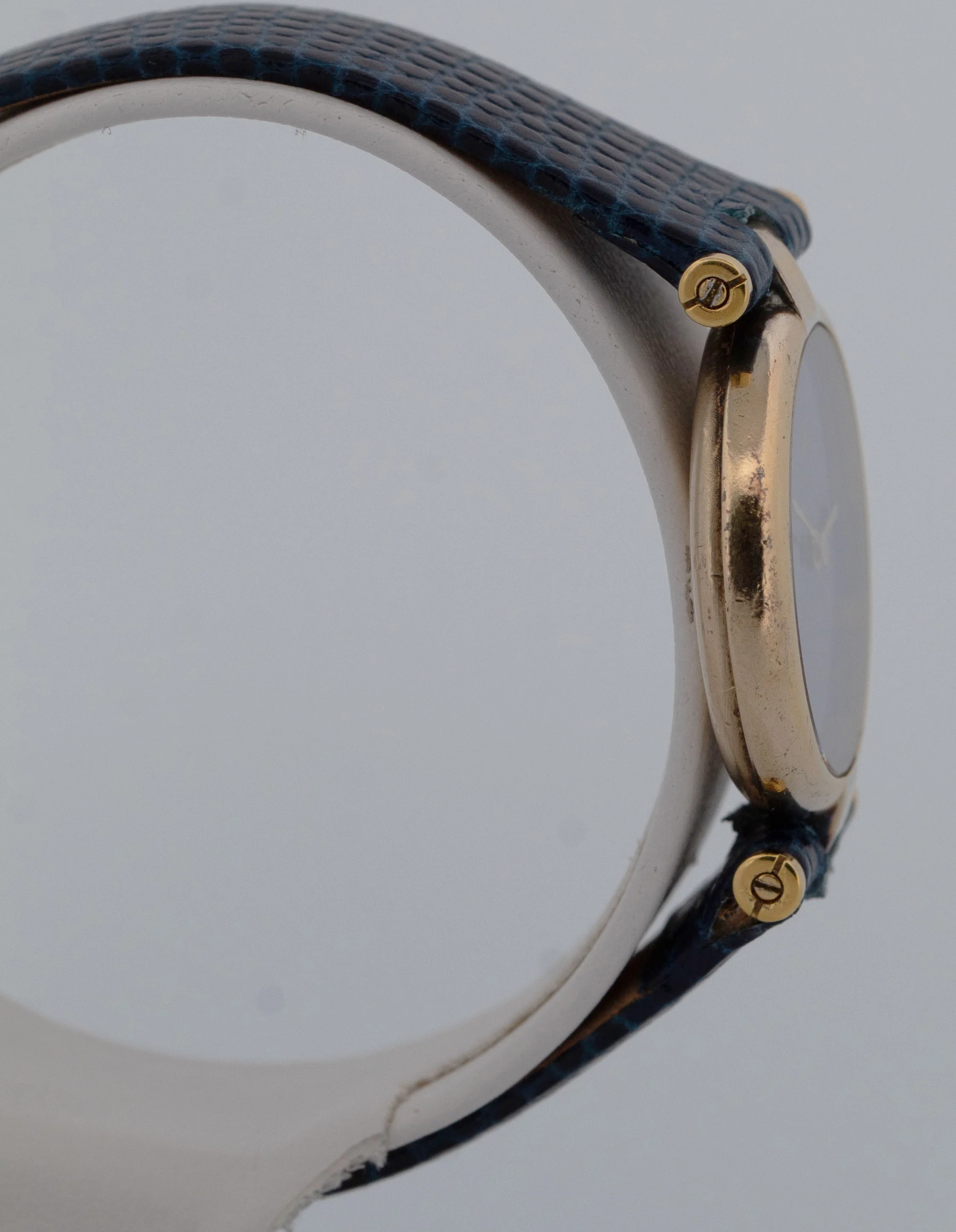 Cartier Vendome Yellow Gold Blue Lapis Vermeil Quartz 24mm 47436757 Watch - Image 4