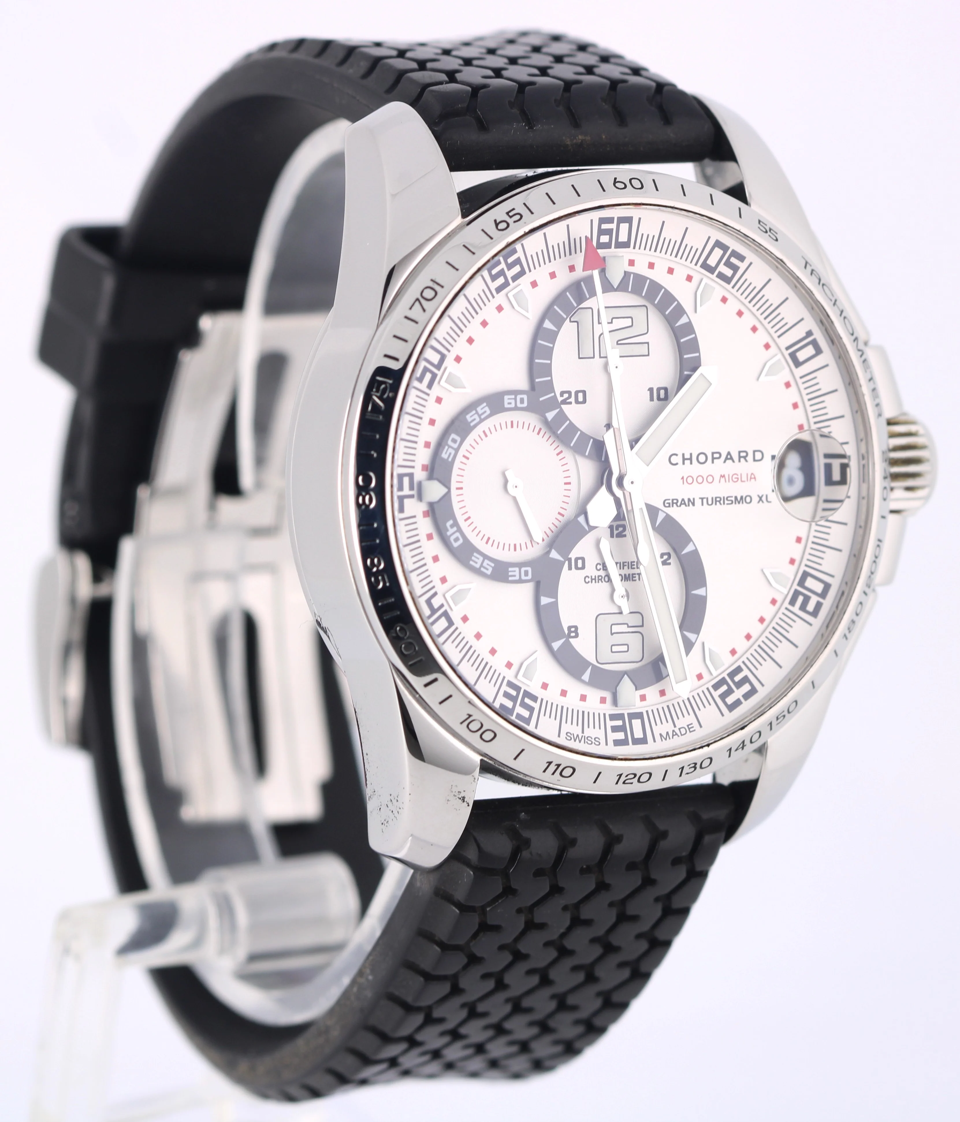 Chopard Mille Miglia Gran Turismo XL Chronograph Steel Silver 44mm 8459 Watch - Image 4