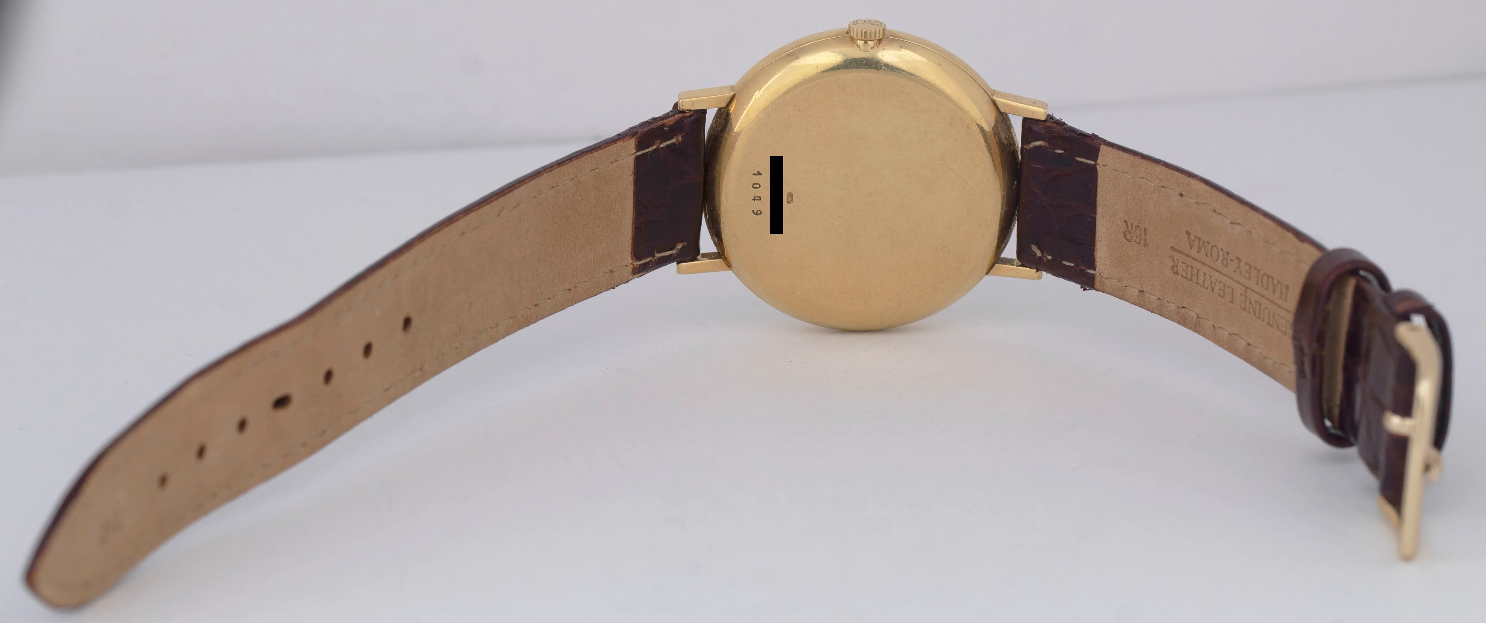 Chopard Geneve Automatic 1049 White 34mm 18K Yellow Gold Leather Automatic Watch - Image 6