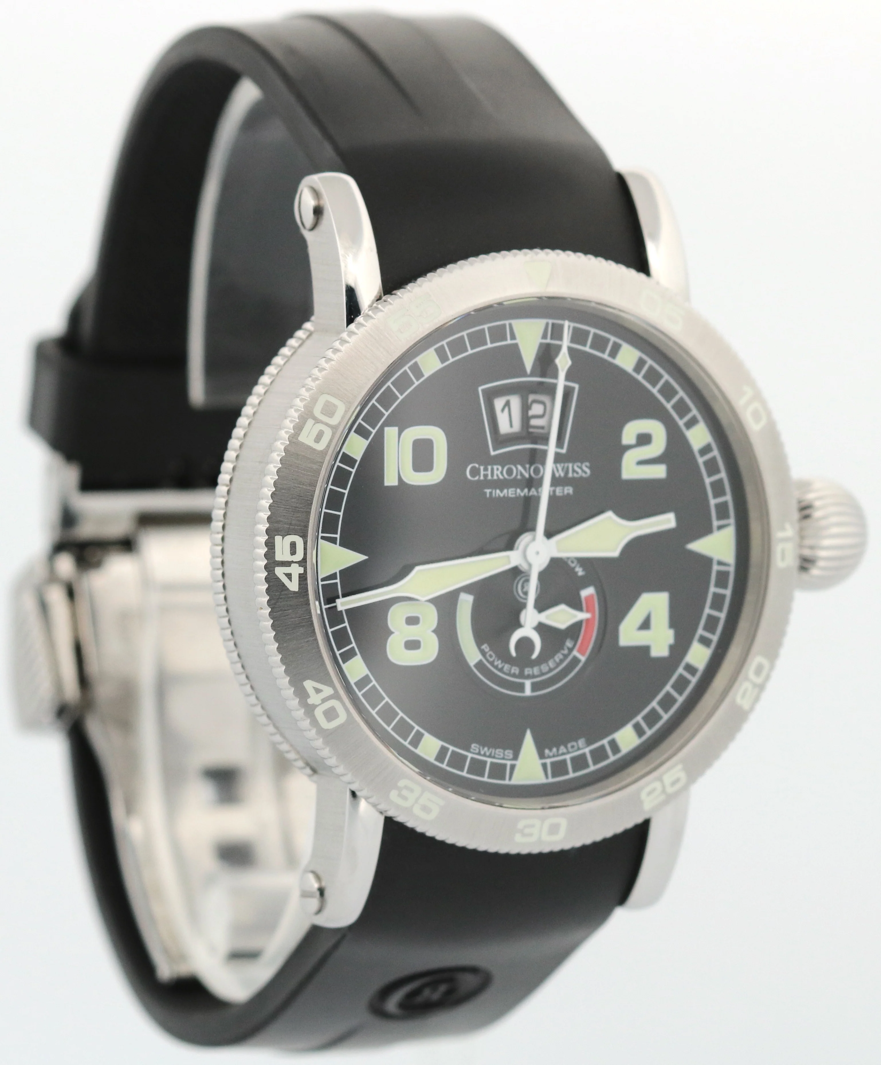 Chronoswiss Timemaster Big Date 44mm Stainless Steel Rubber CH-3533ST Watch - Image 4