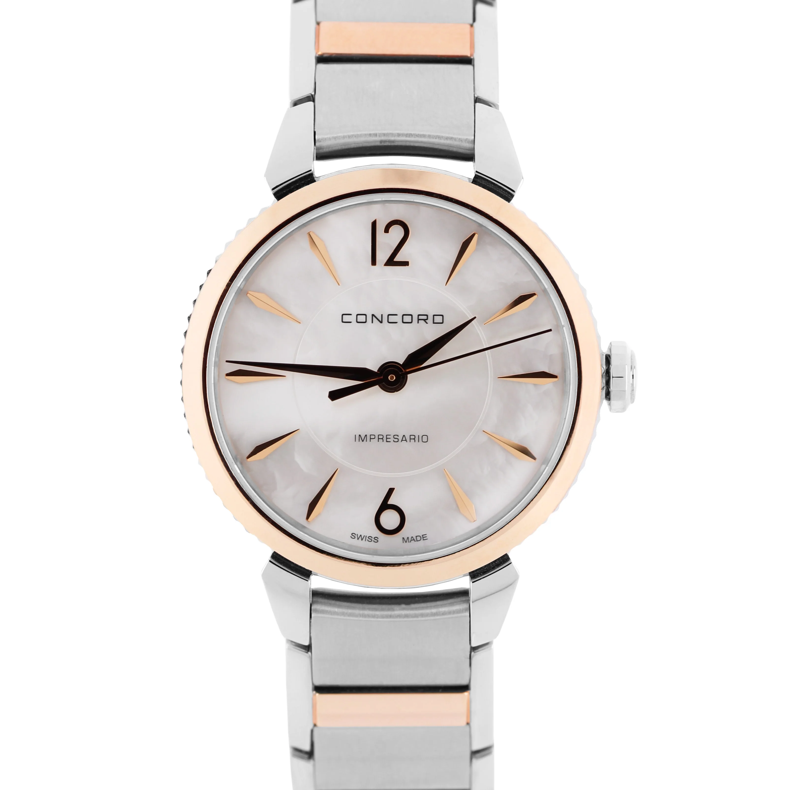 Concord Impresario TwoTone Rose Gold Mother of Pearl 32mm 06.3.15.1122 Watch BOX