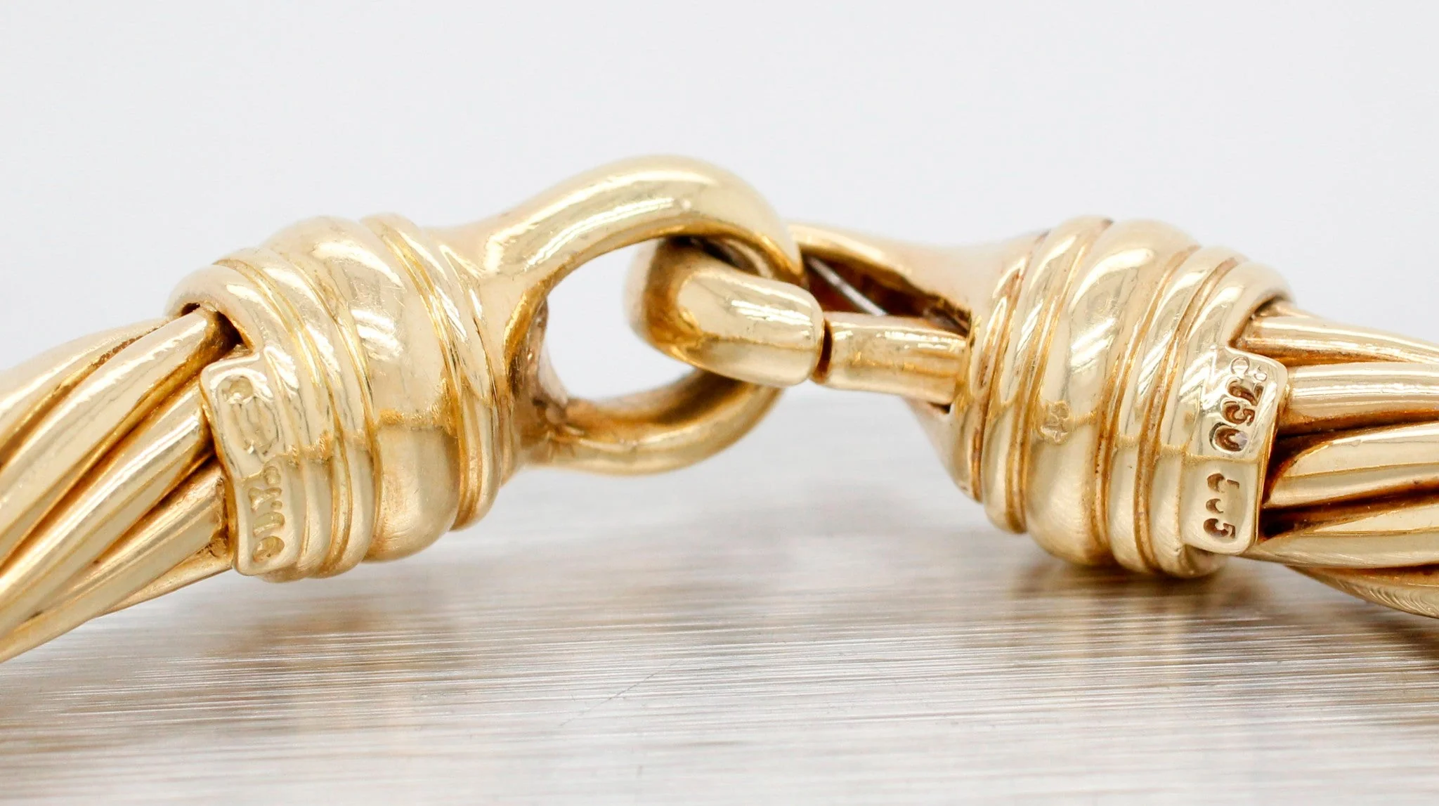 David Yurman 18k Yellow Gold Pearl Metro Twisted Cable Station Bracelet - 7” - Image 4