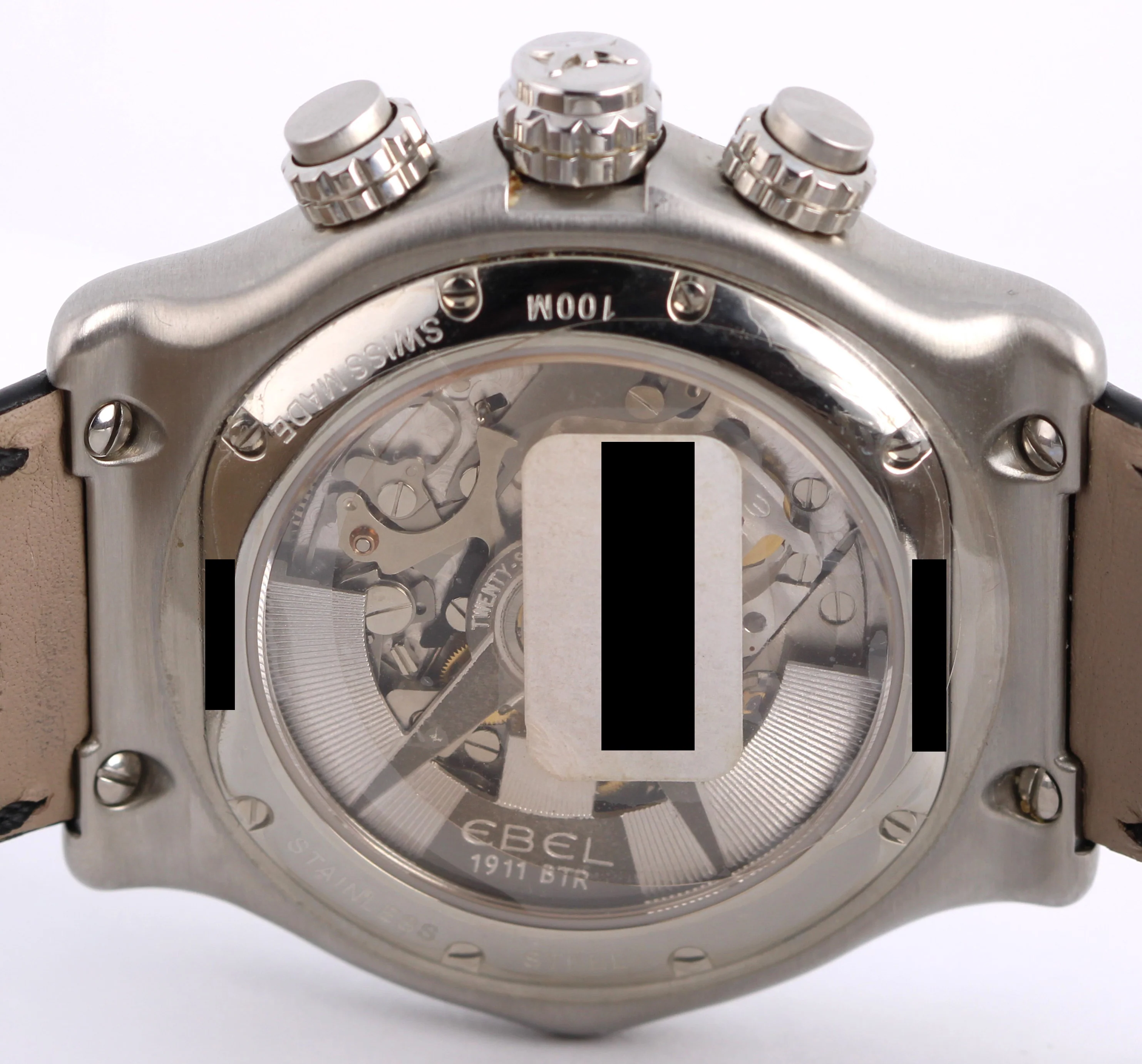 EBEL 1911 BTR Chronograph PAPERS Steel Silver DIAMOND 44mm E9137L7S Watch BOX - Image 9