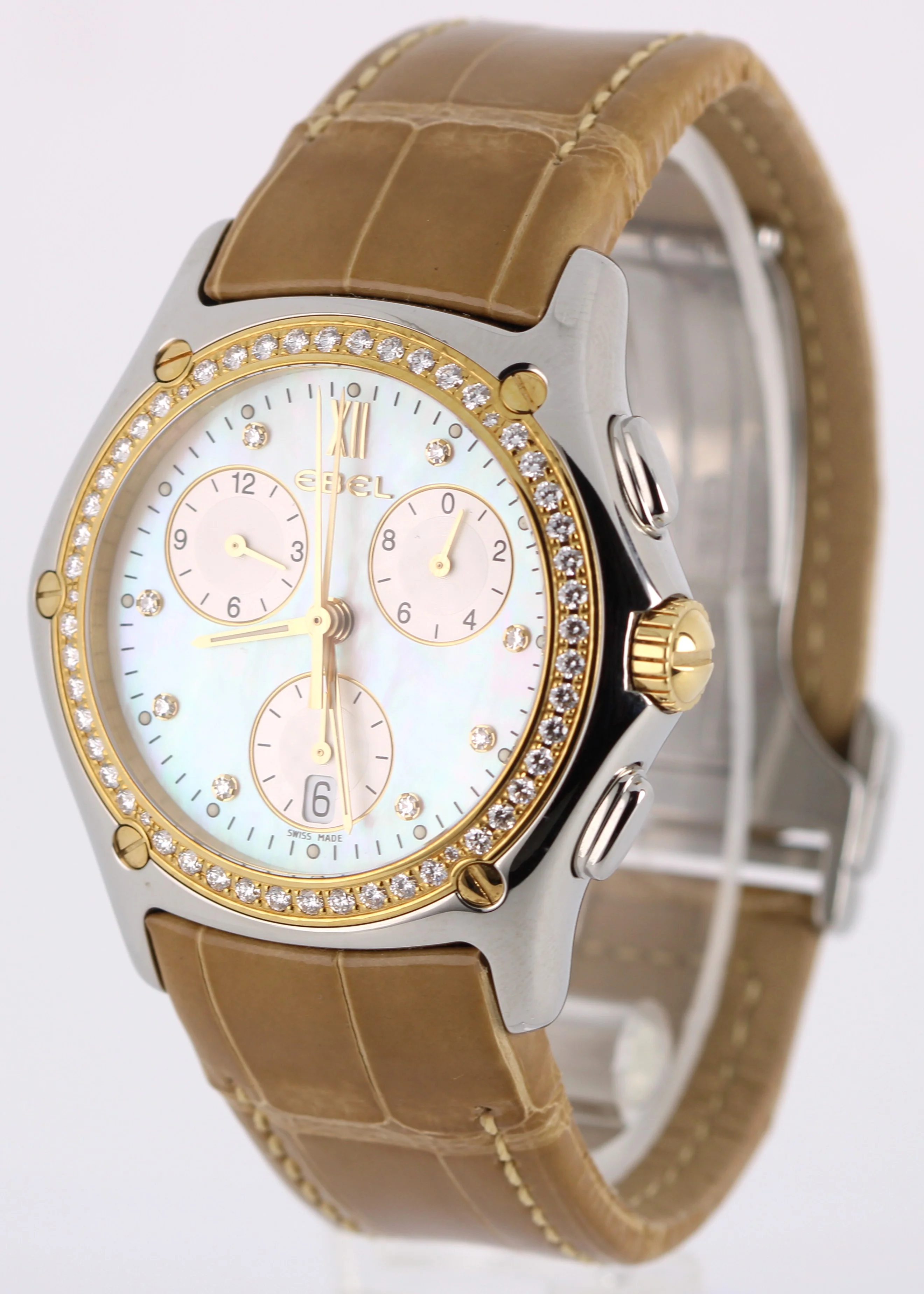EBEL Classic Wave PAPERS Steel Mother of Pearl DIAMONDS 40mm 1251F45 Watch BOX - Image 3