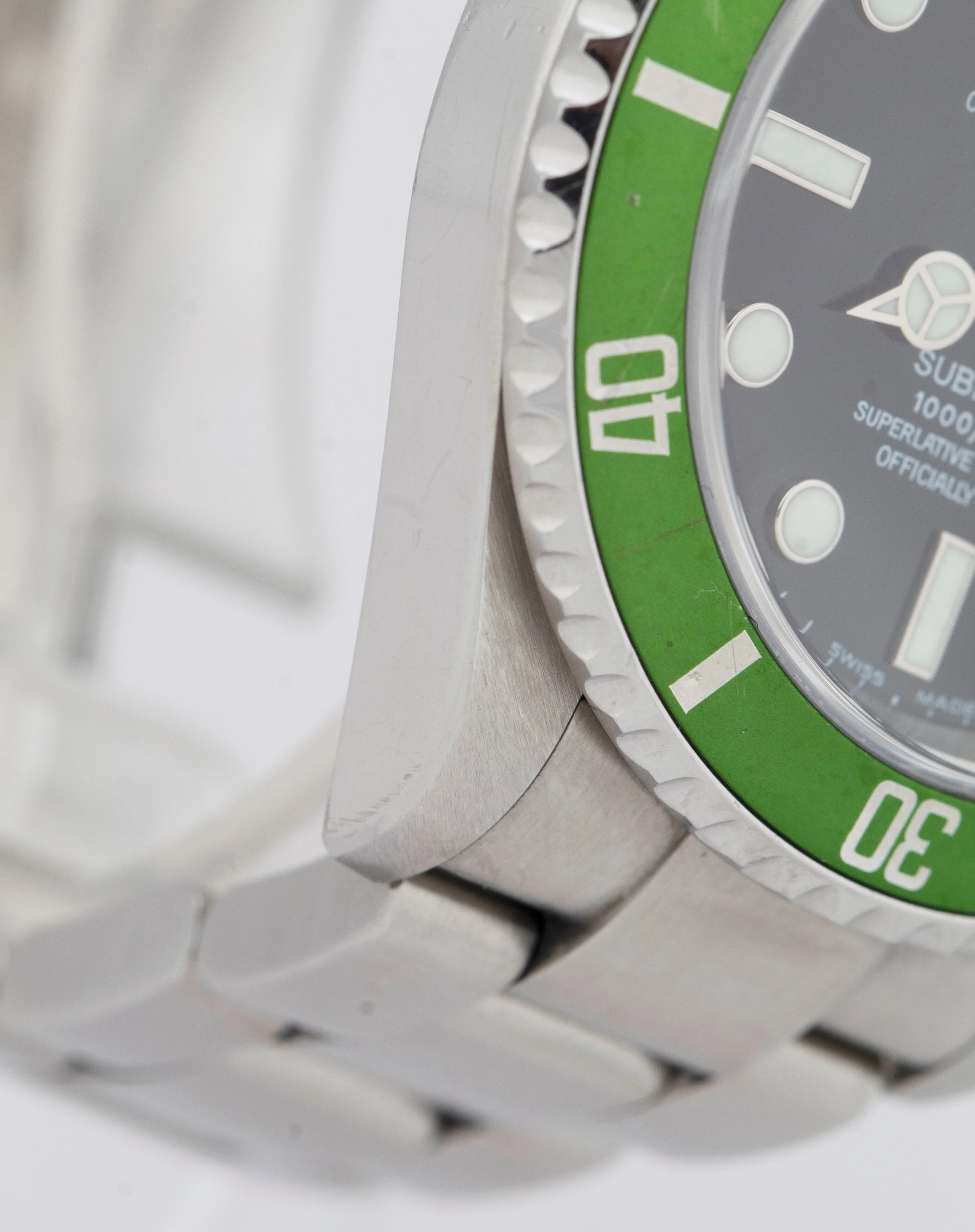 FLAT 4 UNPOLISHED Rolex Submariner Date KERMIT PAPERS Steel Watch 16610 LV B+P - Image 7