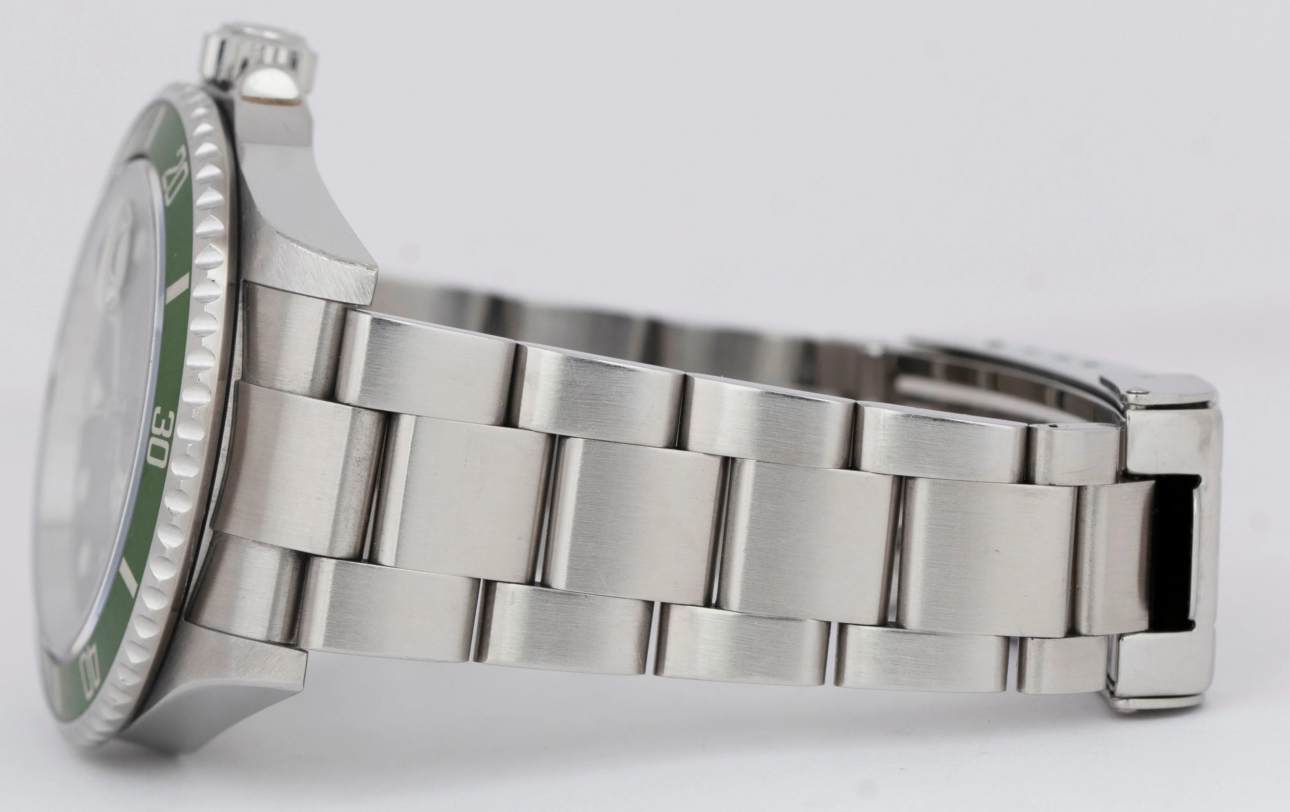 FLAT 4 UNPOLISHED Rolex Submariner Date KERMIT PAPERS Steel Watch 16610 LV B+P - Image 8